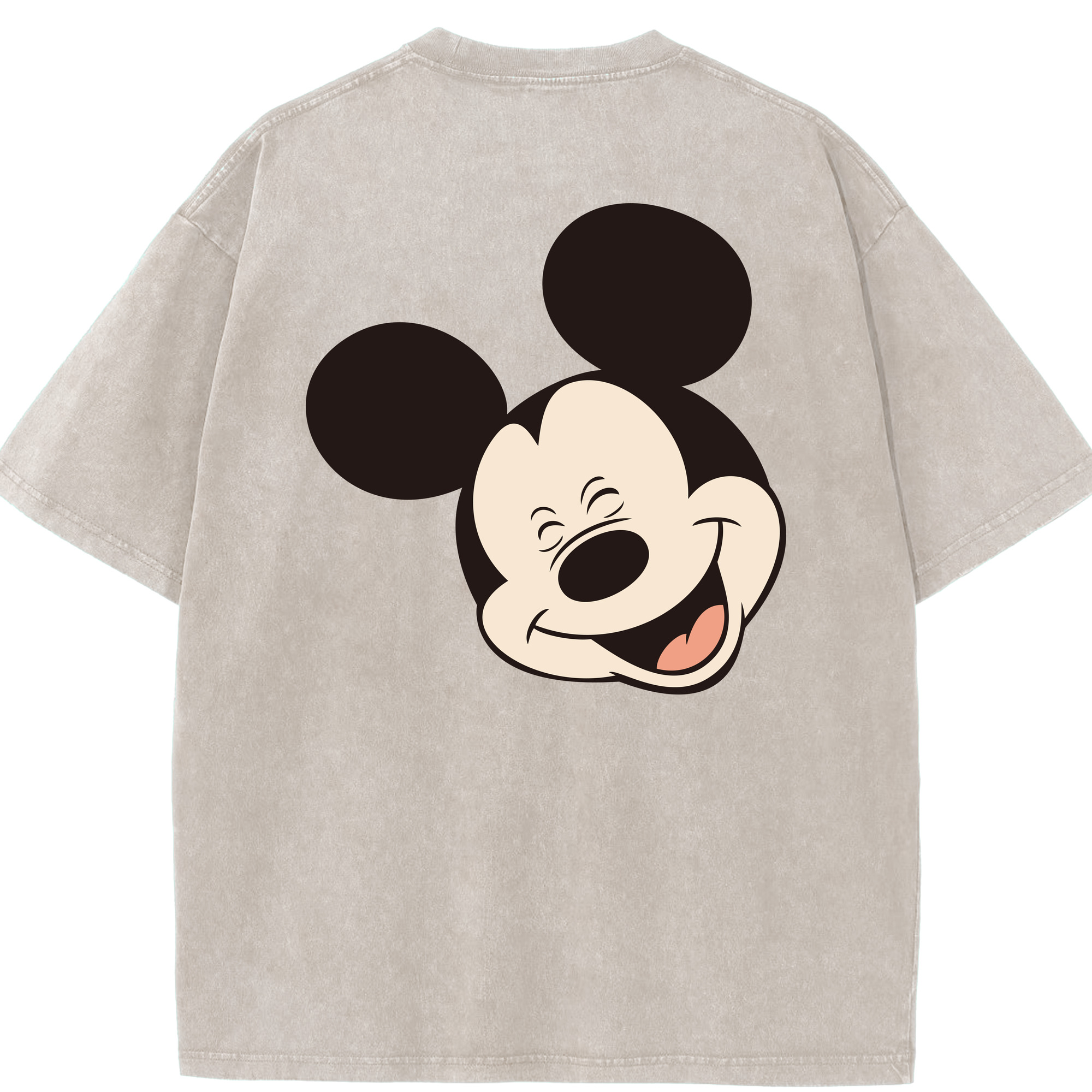 （画像用） ミッキーマウス Mickey Mouse 綿100% ヴィンテージ風 半袖Tシャツ（背面プリント）