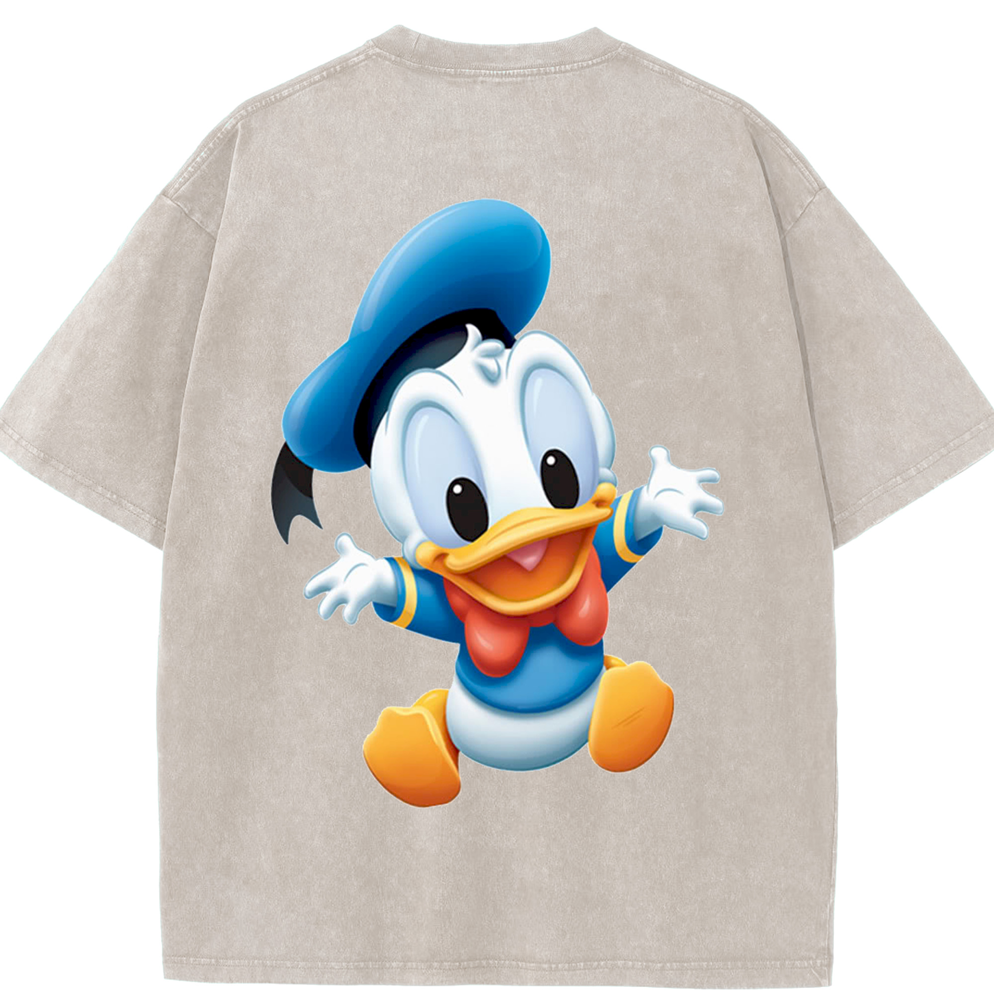 （画像用） ミッキーマウス Mickey Mouse 綿100% ヴィンテージ風 半袖Tシャツ（背面プリント）