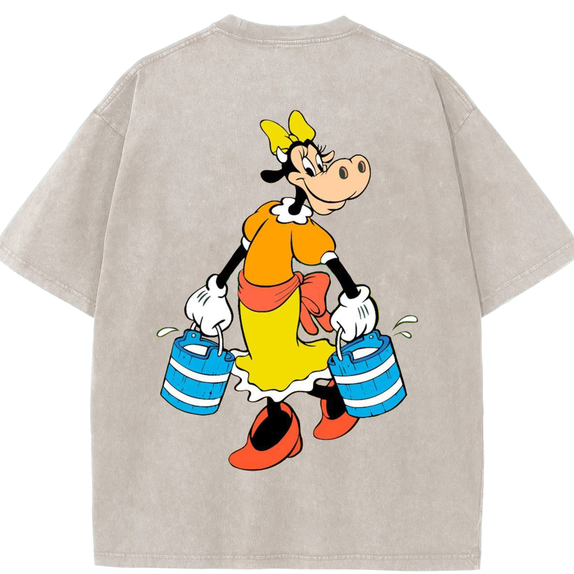 （画像用） ミッキーマウス Mickey Mouse 綿100% ヴィンテージ風 半袖Tシャツ（背面プリント）