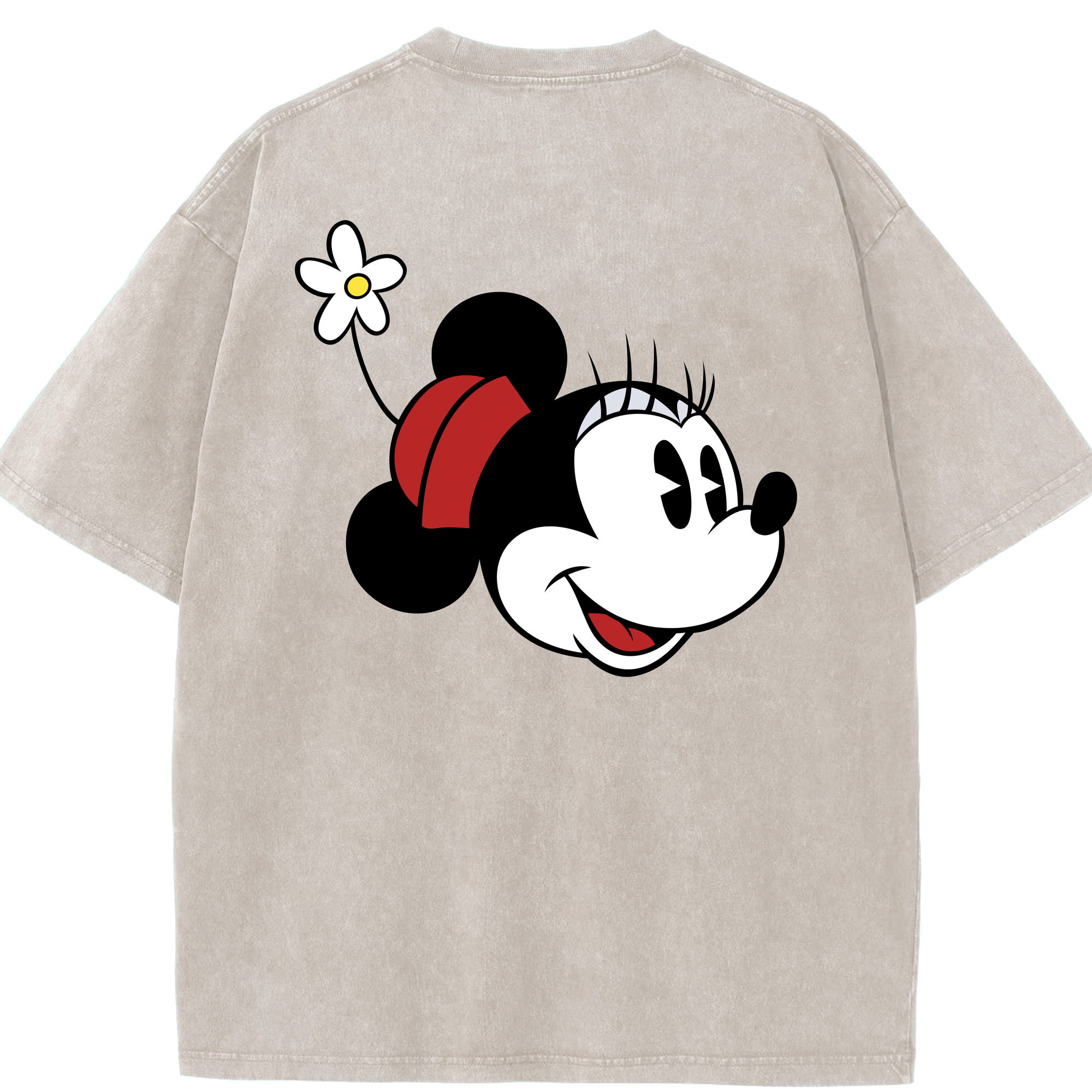 （画像用） ミッキーマウス Mickey Mouse 綿100% ヴィンテージ風 半袖Tシャツ（背面プリント）
