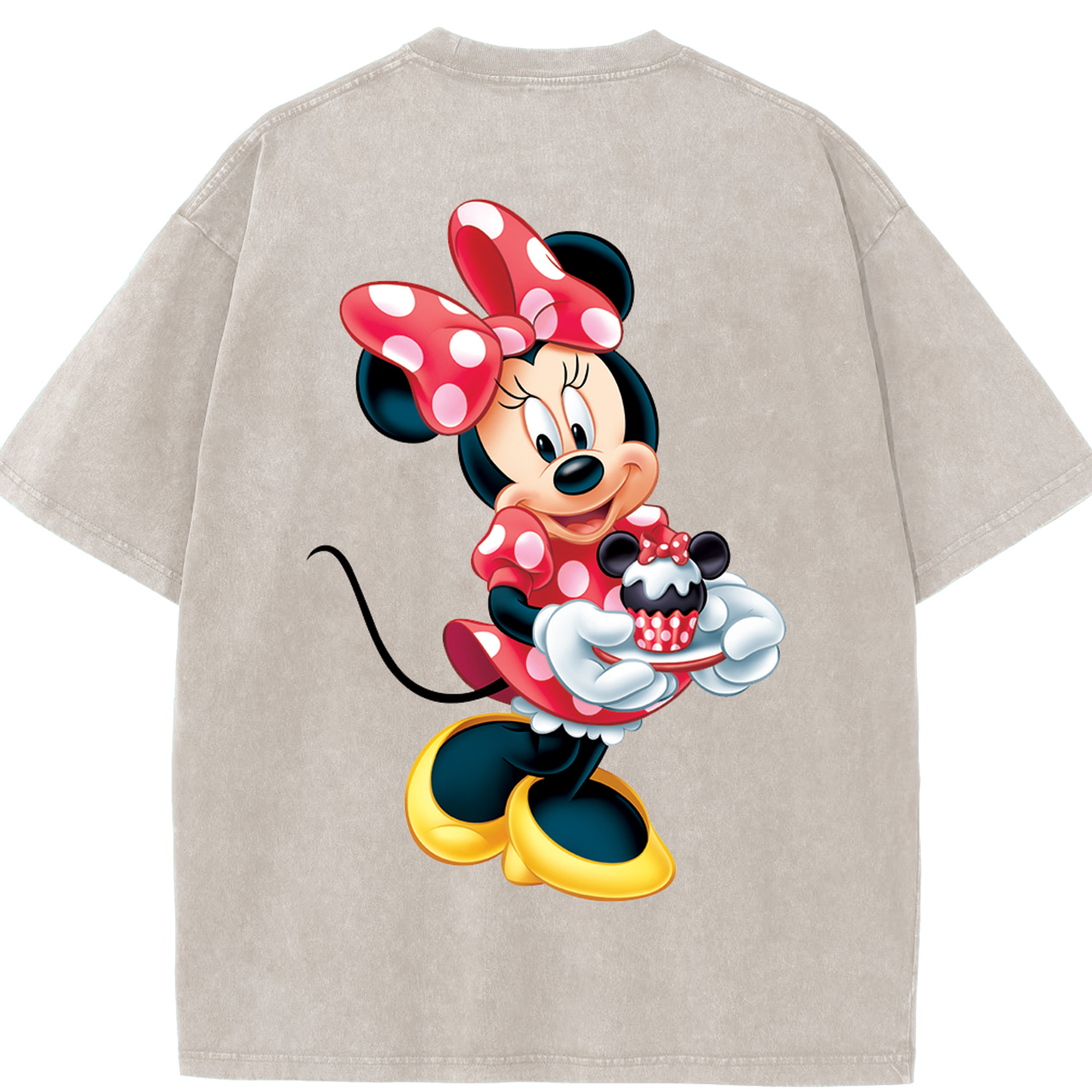 （画像用） ミッキーマウス Mickey Mouse 綿100% ヴィンテージ風 半袖Tシャツ（背面プリント）