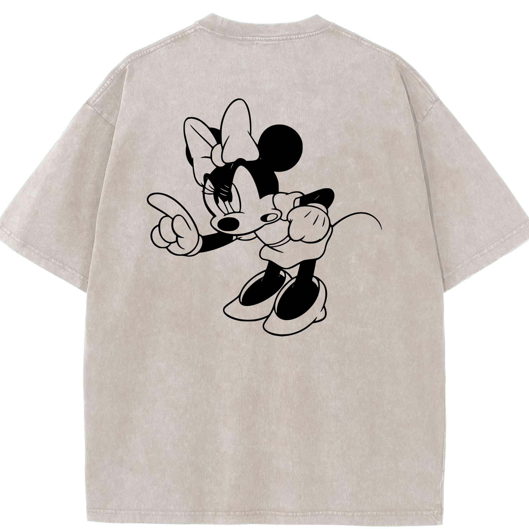 （画像用） ミッキーマウス Mickey Mouse 綿100% ヴィンテージ風 半袖Tシャツ（背面プリント）