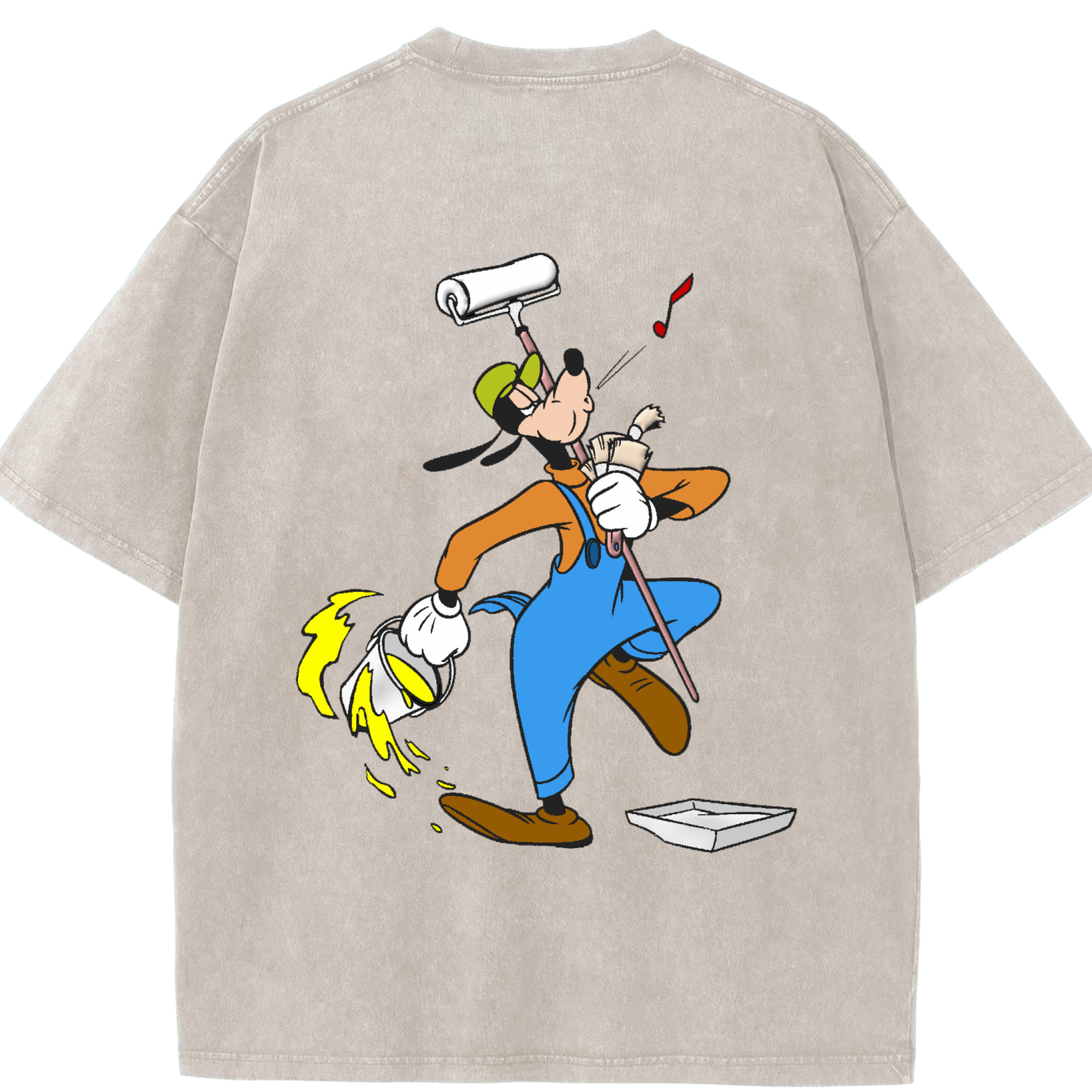 （画像用） ミッキーマウス Mickey Mouse 綿100% ヴィンテージ風 半袖Tシャツ（背面プリント）