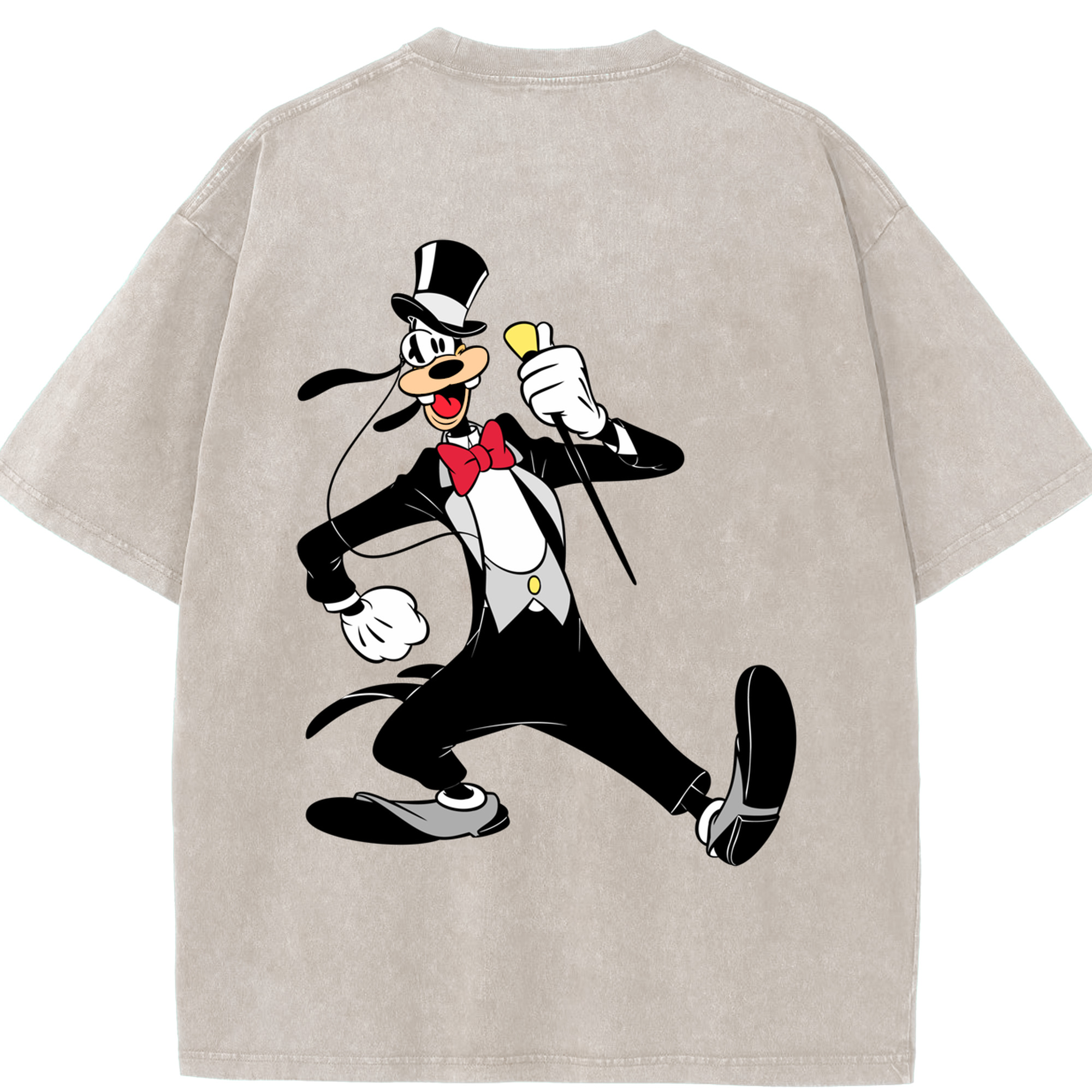 （画像用） ミッキーマウス Mickey Mouse 綿100% ヴィンテージ風 半袖Tシャツ（背面プリント）