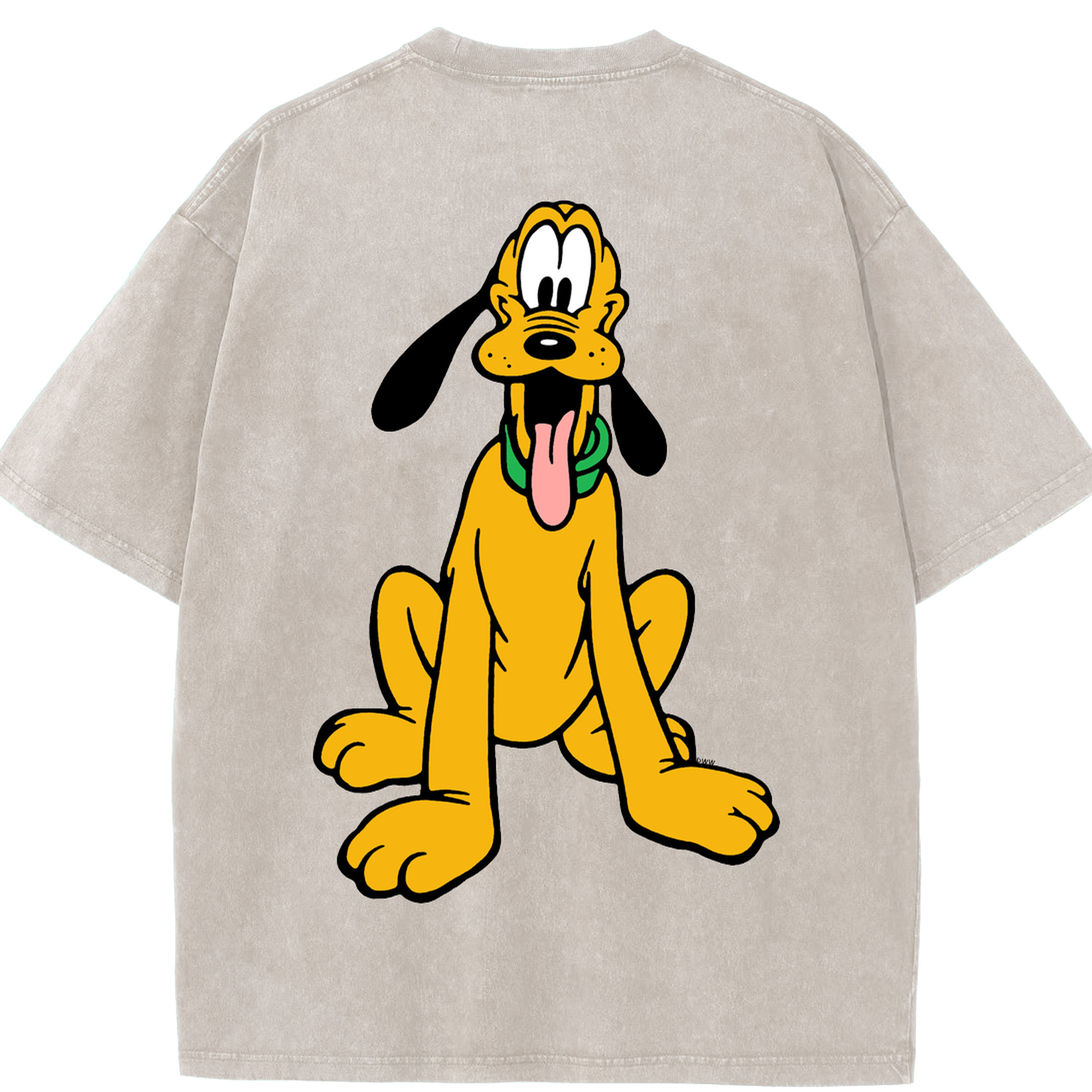 （画像用） ミッキーマウス Mickey Mouse 綿100% ヴィンテージ風 半袖Tシャツ（背面プリント）