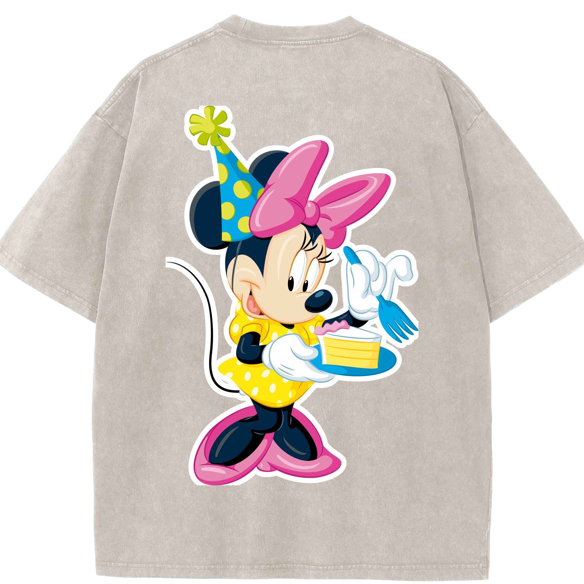 （画像用） ミッキーマウス Mickey Mouse 綿100% ヴィンテージ風 半袖Tシャツ（背面プリント）