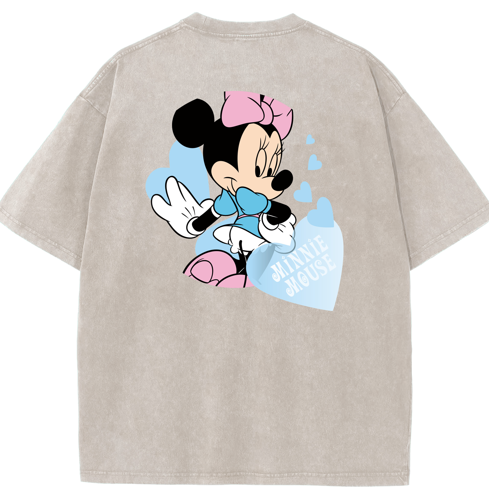 （画像用） ミッキーマウス Mickey Mouse 綿100% ヴィンテージ風 半袖Tシャツ（背面プリント）