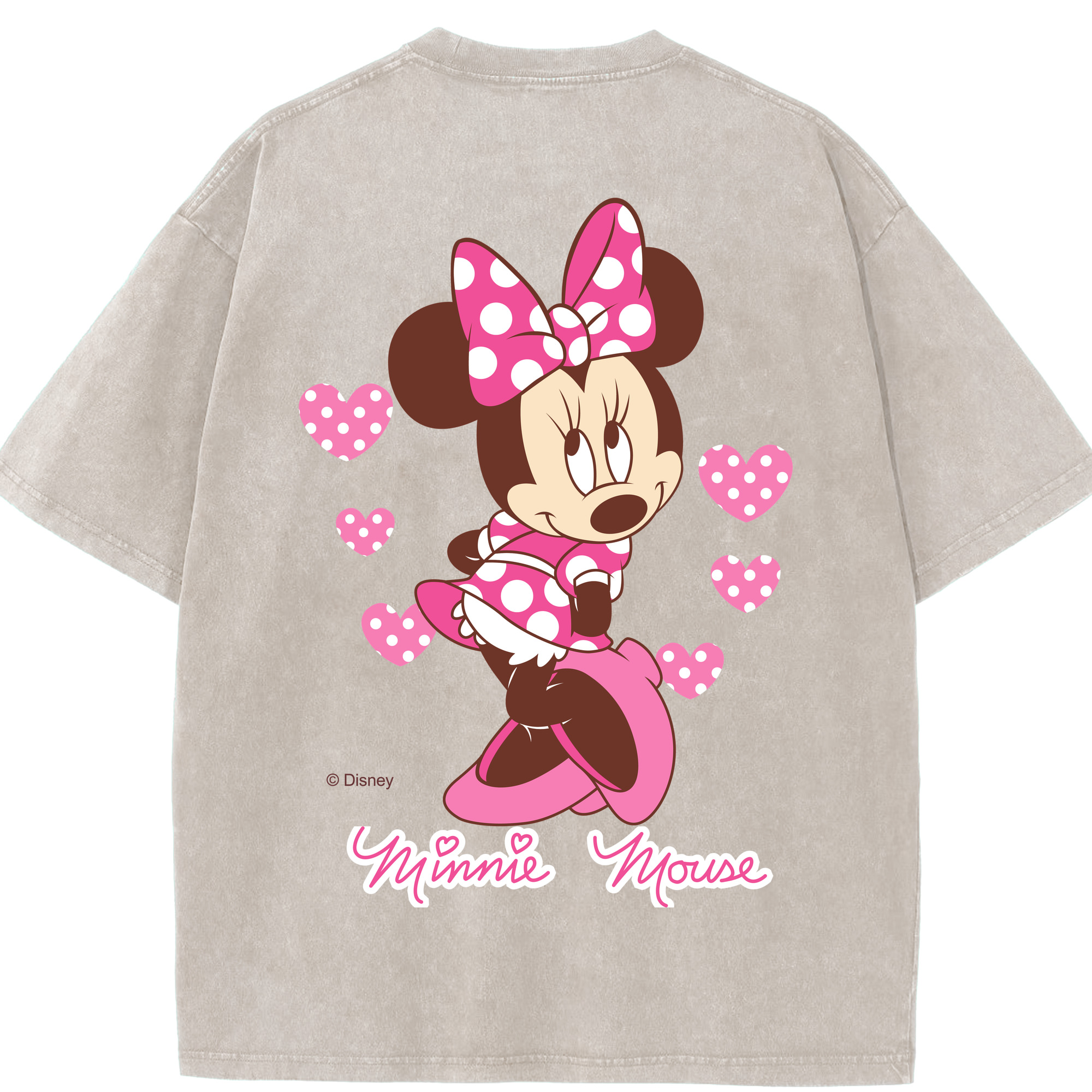 （画像用） ミッキーマウス Mickey Mouse 綿100% ヴィンテージ風 半袖Tシャツ（背面プリント）