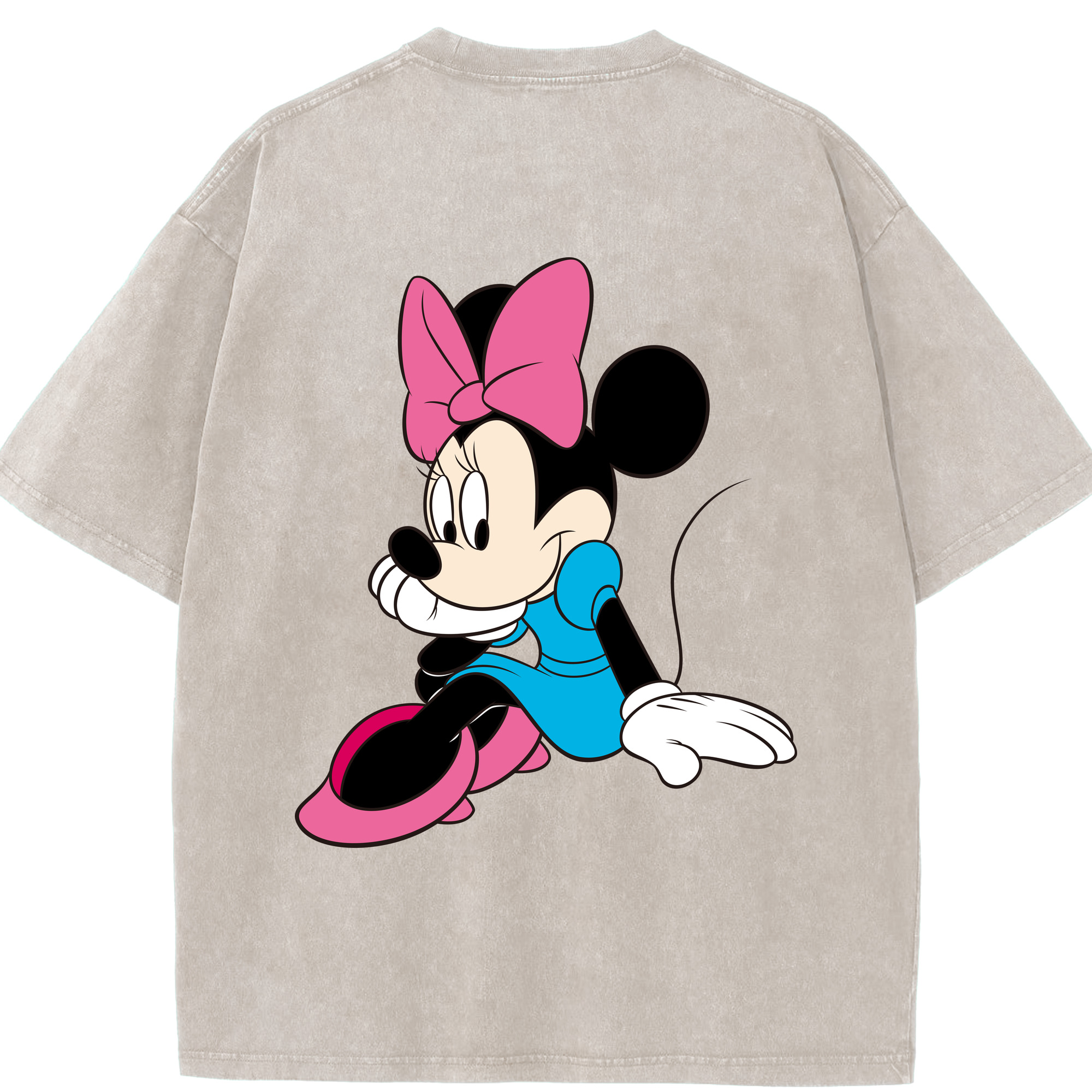 （画像用） ミッキーマウス Mickey Mouse 綿100% ヴィンテージ風 半袖Tシャツ（背面プリント）