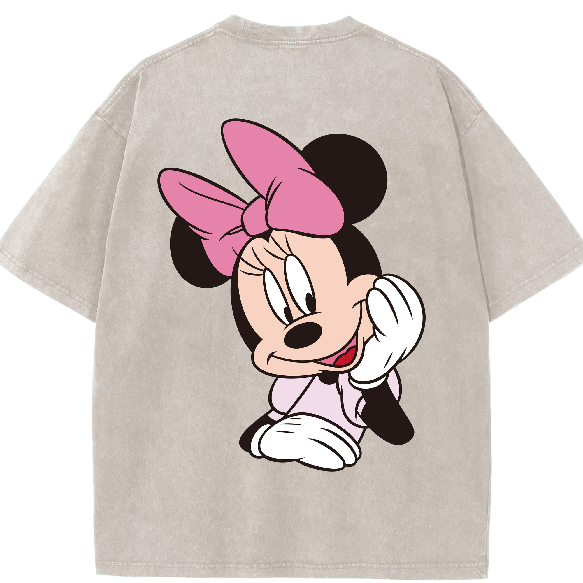 （画像用） ミッキーマウス Mickey Mouse 綿100% ヴィンテージ風 半袖Tシャツ（背面プリント）