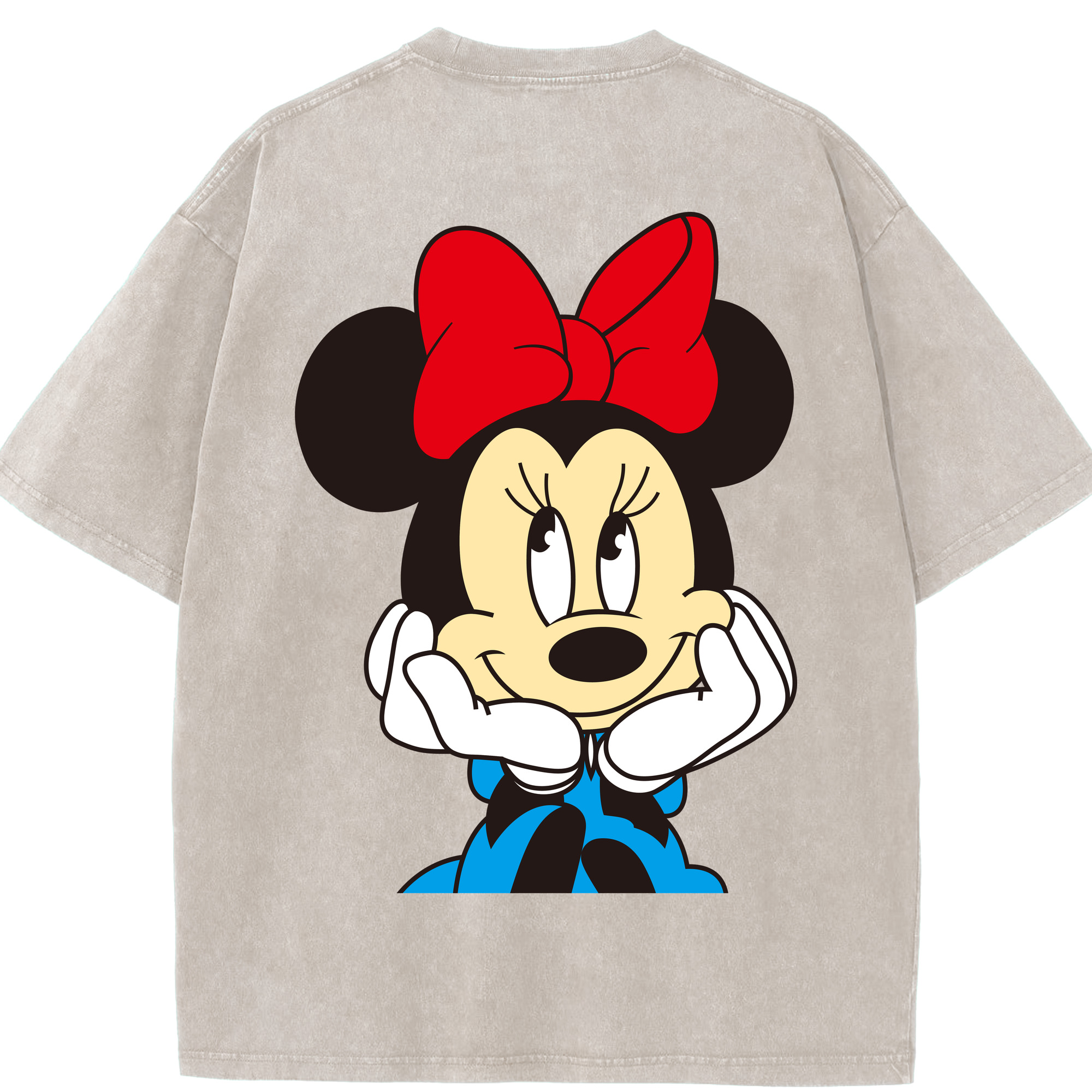 （画像用） ミッキーマウス Mickey Mouse 綿100% ヴィンテージ風 半袖Tシャツ（背面プリント）