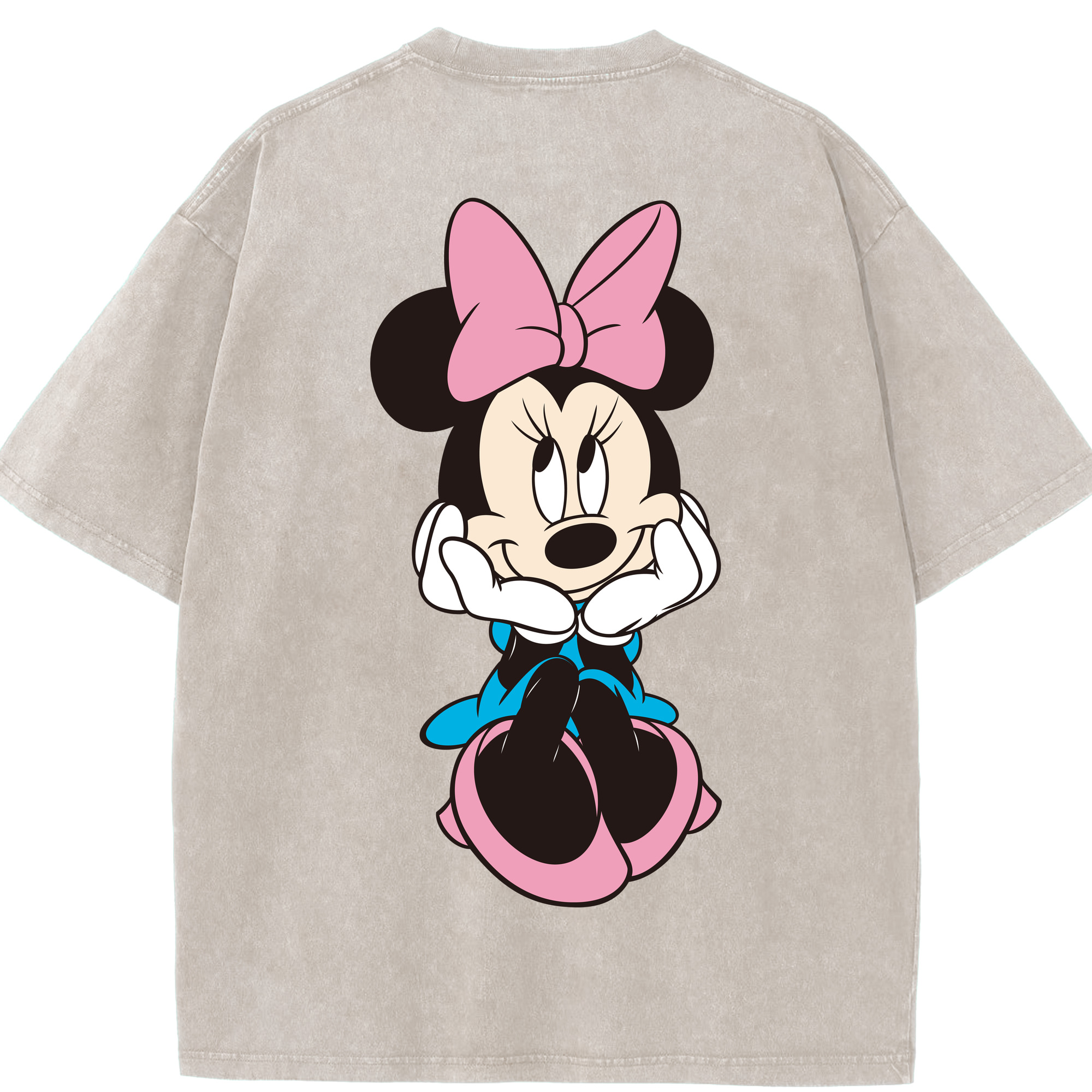 （画像用） ミッキーマウス Mickey Mouse 綿100% ヴィンテージ風 半袖Tシャツ（背面プリント）