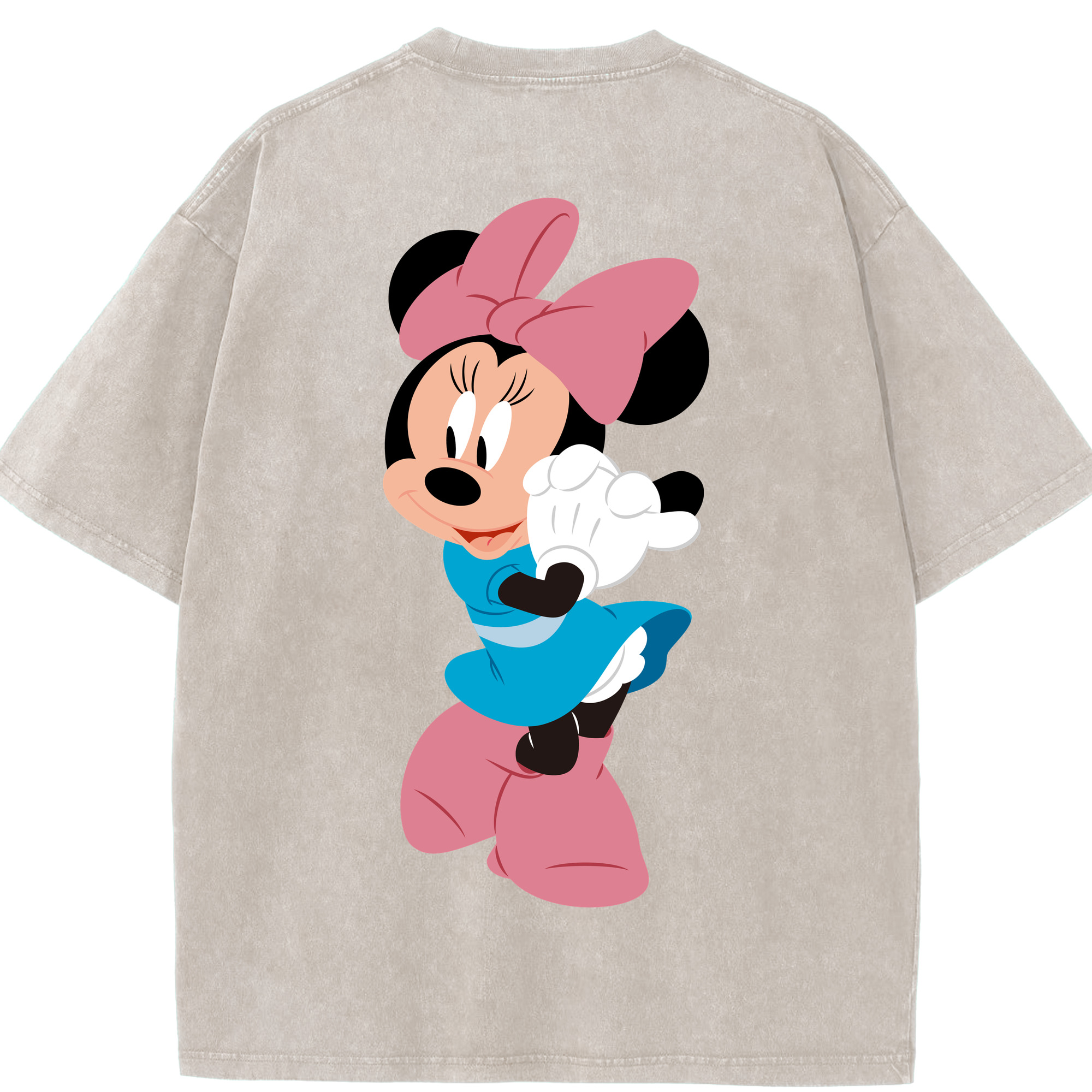（画像用） ミッキーマウス Mickey Mouse 綿100% ヴィンテージ風 半袖Tシャツ（背面プリント）