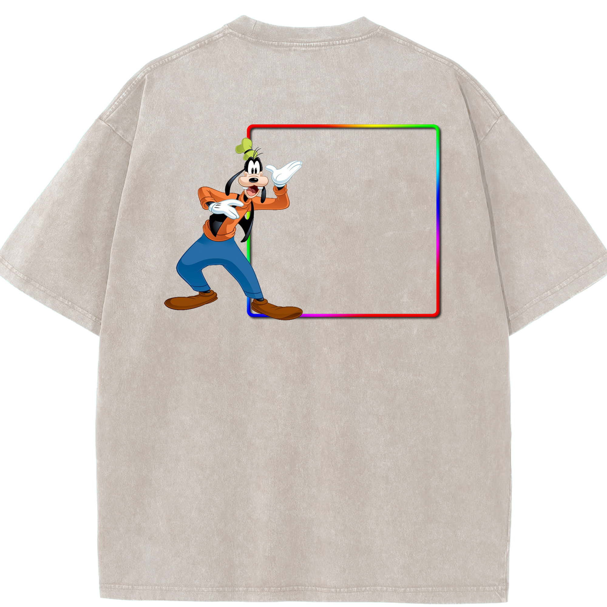 （画像用） ミッキーマウス Mickey Mouse 綿100% ヴィンテージ風 半袖Tシャツ（背面プリント）