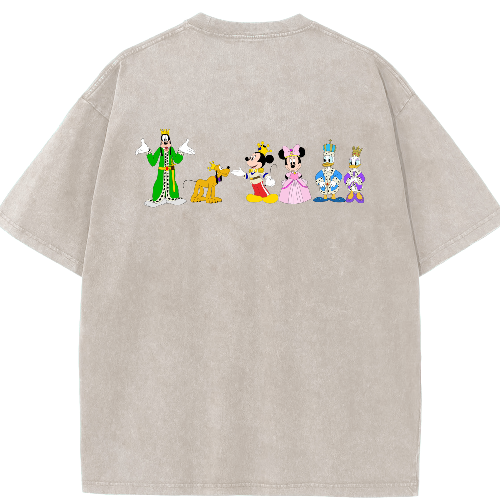 （画像用） ミッキーマウス Mickey Mouse 綿100% ヴィンテージ風 半袖Tシャツ（背面プリント）