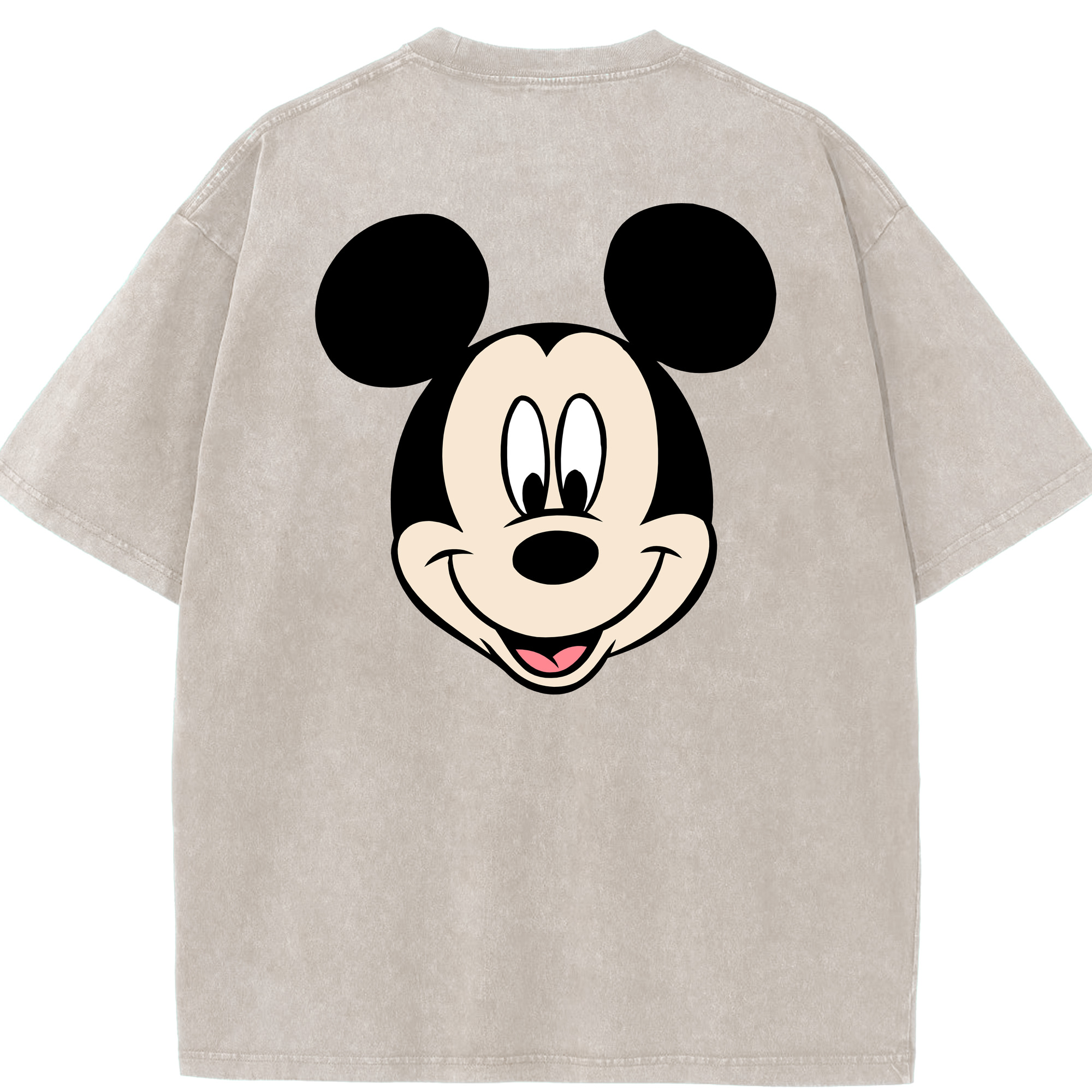 （画像用） ミッキーマウス Mickey Mouse 綿100% ヴィンテージ風 半袖Tシャツ（背面プリント）