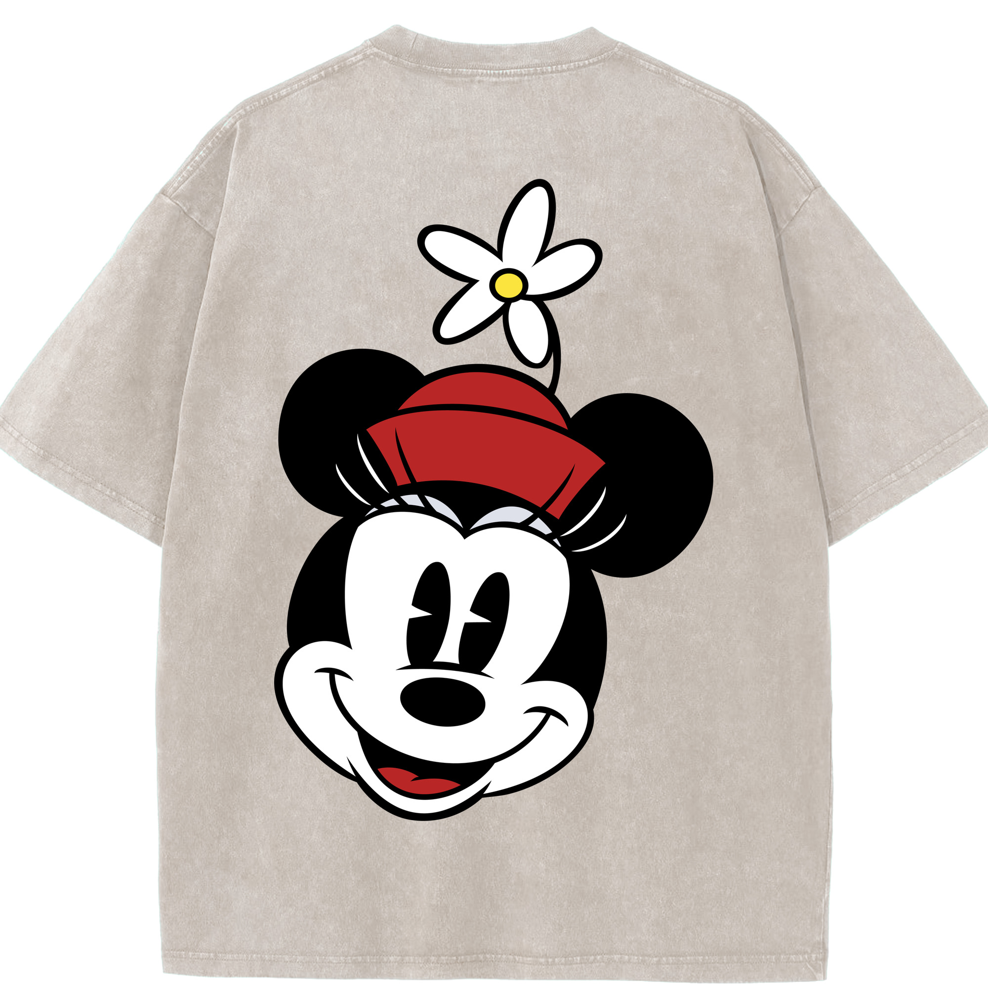 （画像用） ミッキーマウス Mickey Mouse 綿100% ヴィンテージ風 半袖Tシャツ（背面プリント）