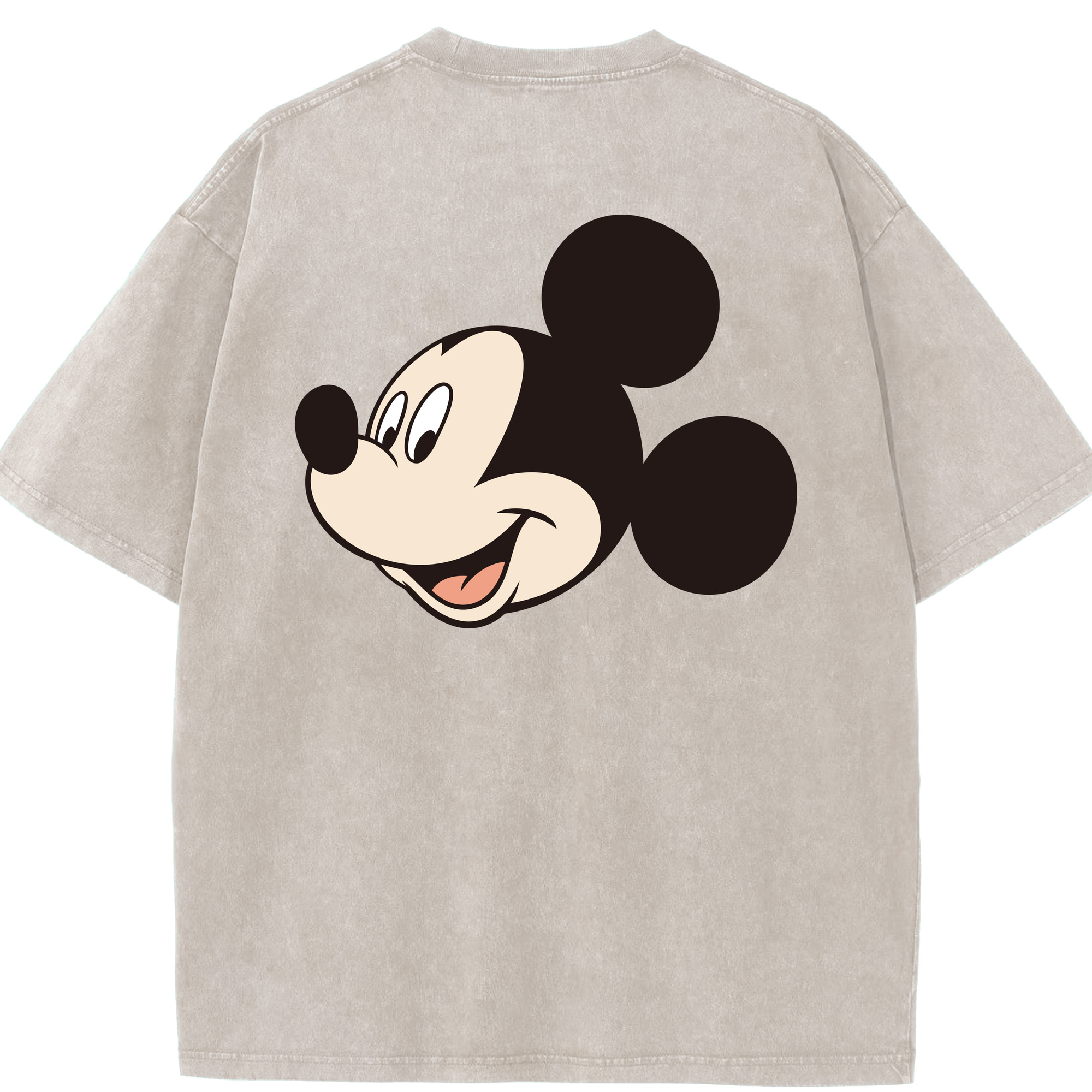 （画像用） ミッキーマウス Mickey Mouse 綿100% ヴィンテージ風 半袖Tシャツ（背面プリント）