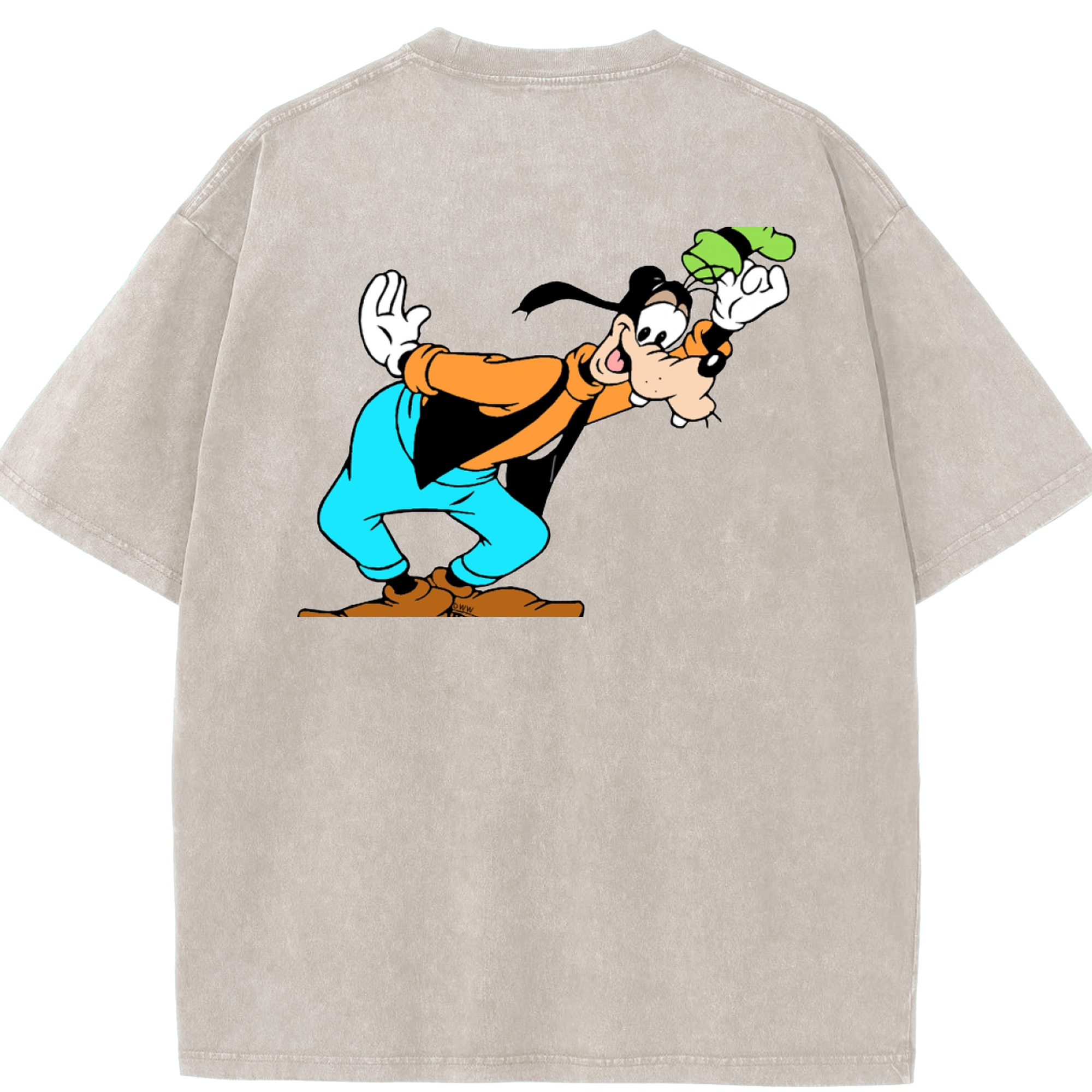 （画像用） ミッキーマウス Mickey Mouse 綿100% ヴィンテージ風 半袖Tシャツ（背面プリント）