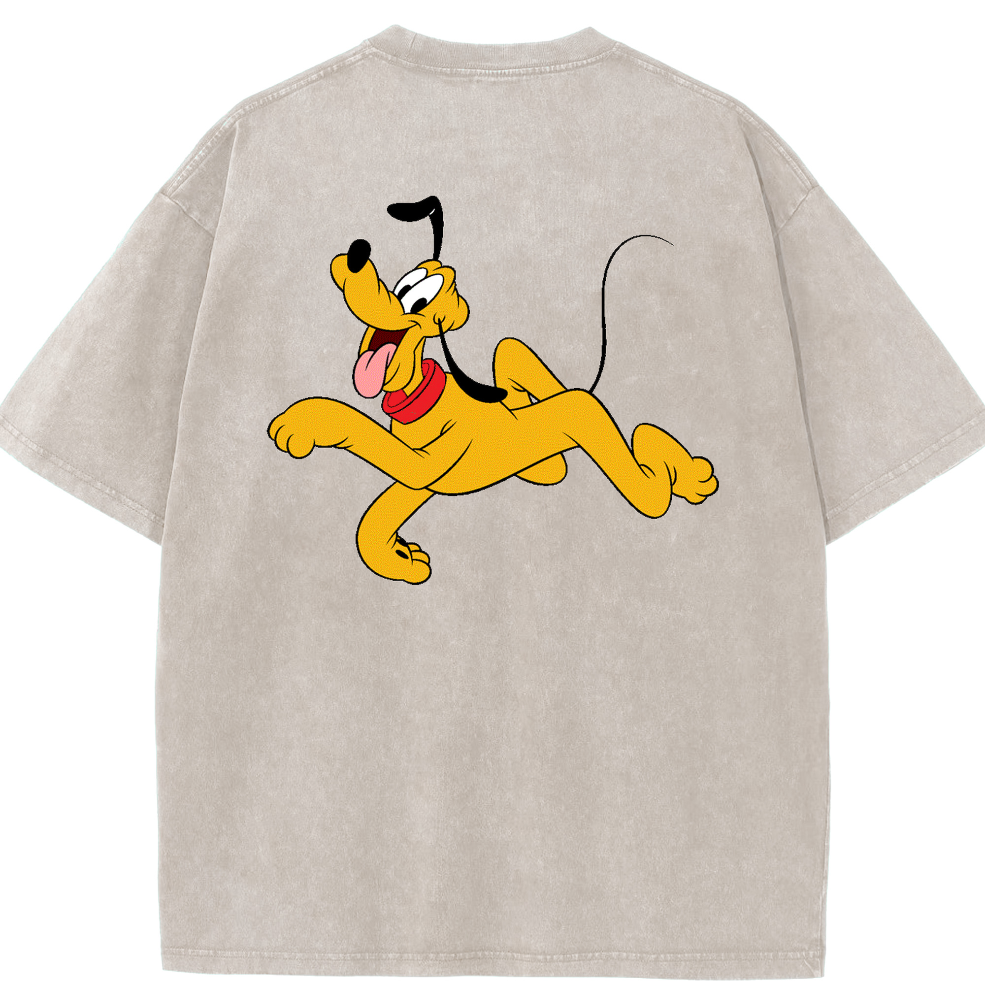 （画像用） ミッキーマウス Mickey Mouse 綿100% ヴィンテージ風 半袖Tシャツ（背面プリント）