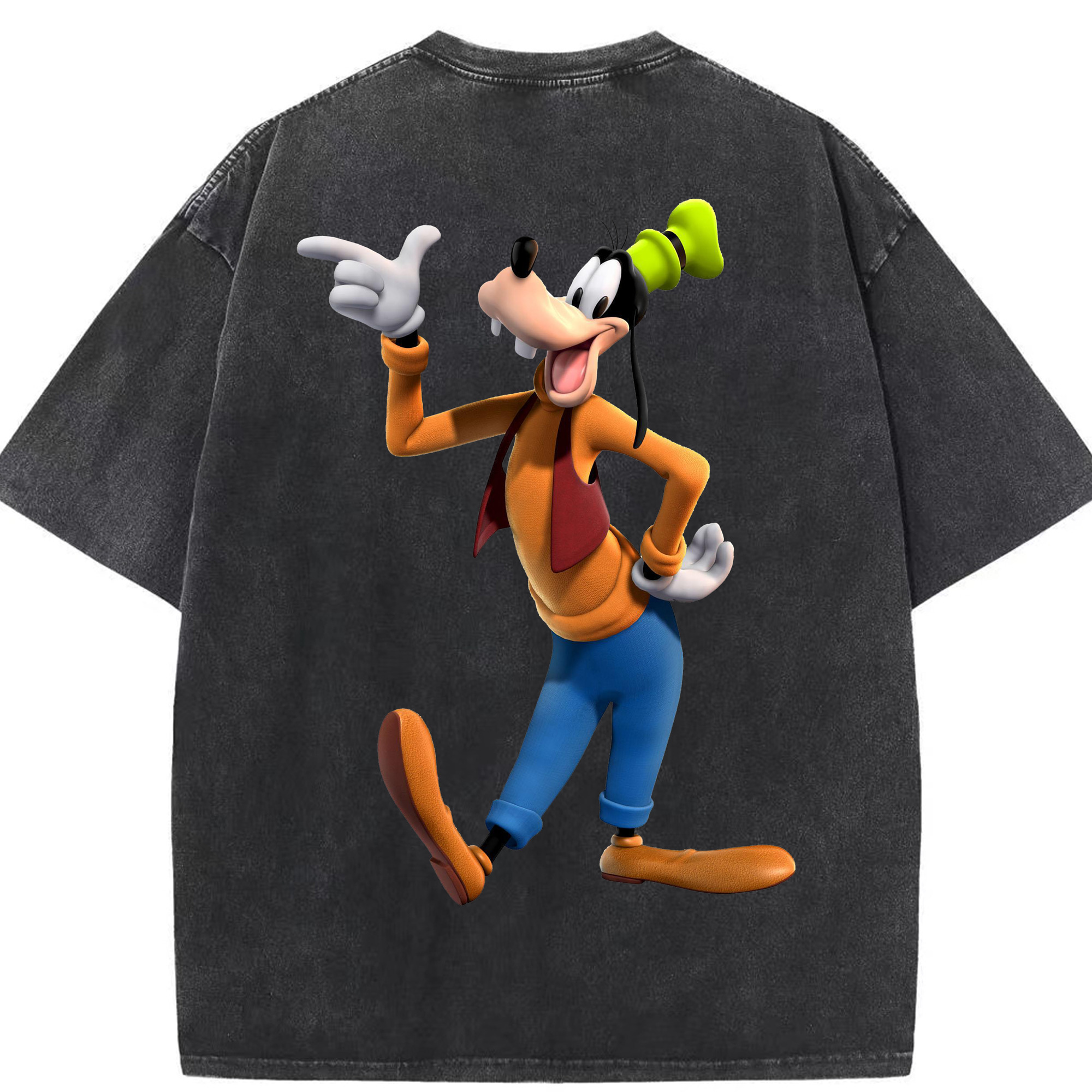 （画像用） ミッキーマウス Mickey Mouse 綿100% ヴィンテージ風 半袖Tシャツ（背面プリント）