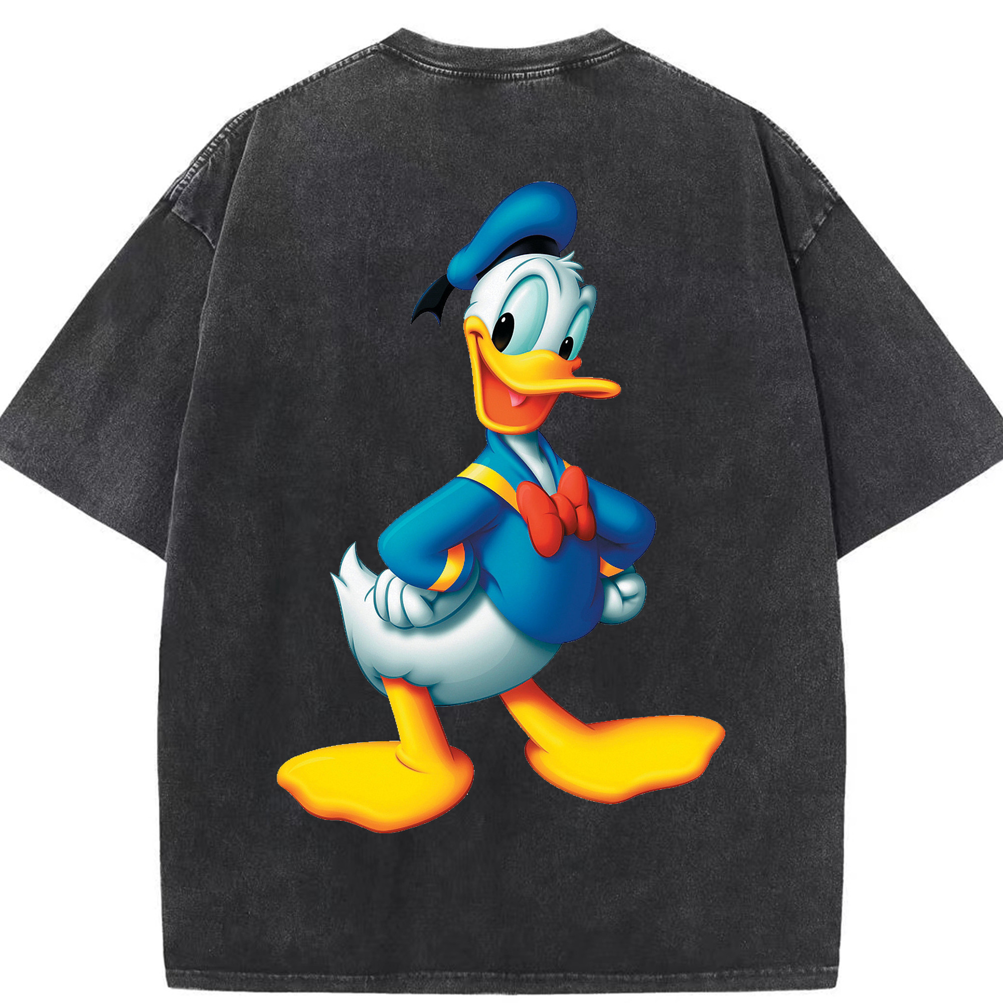 （画像用） ミッキーマウス Mickey Mouse 綿100% ヴィンテージ風 半袖Tシャツ（背面プリント）