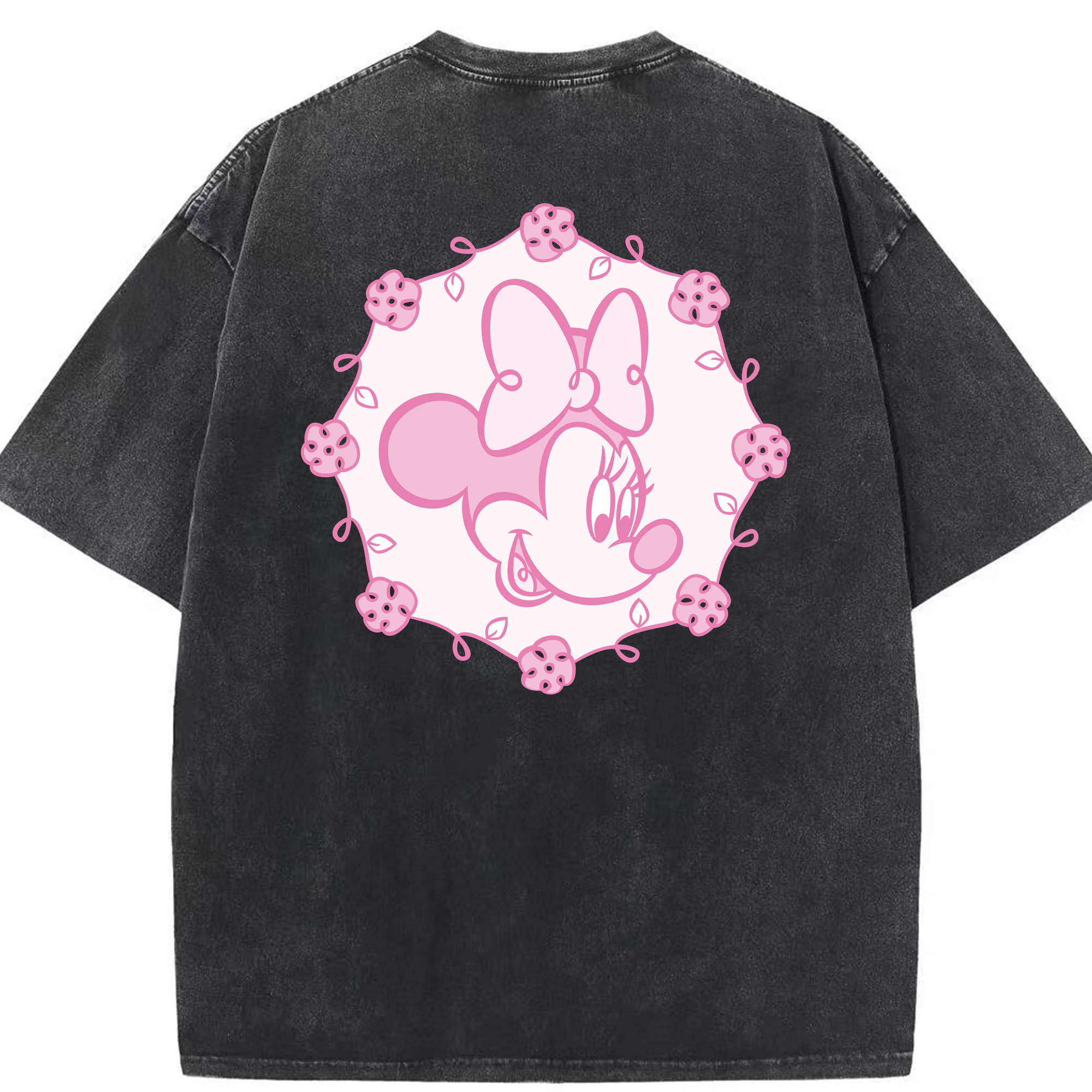 （画像用） ミッキーマウス Mickey Mouse 綿100% ヴィンテージ風 半袖Tシャツ（背面プリント）