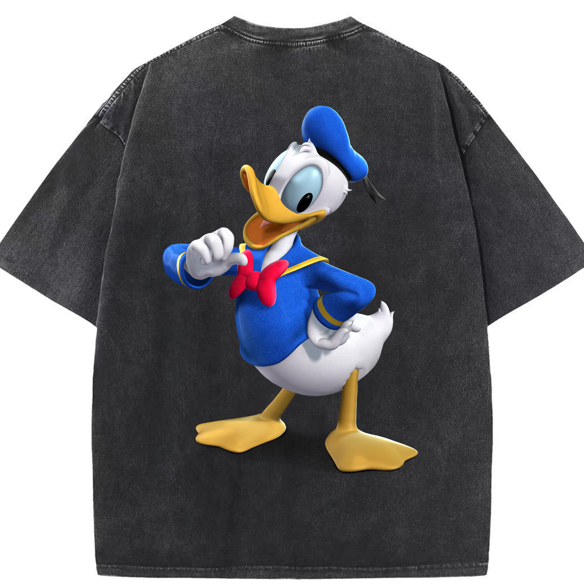 （画像用） ミッキーマウス Mickey Mouse 綿100% ヴィンテージ風 半袖Tシャツ（背面プリント）