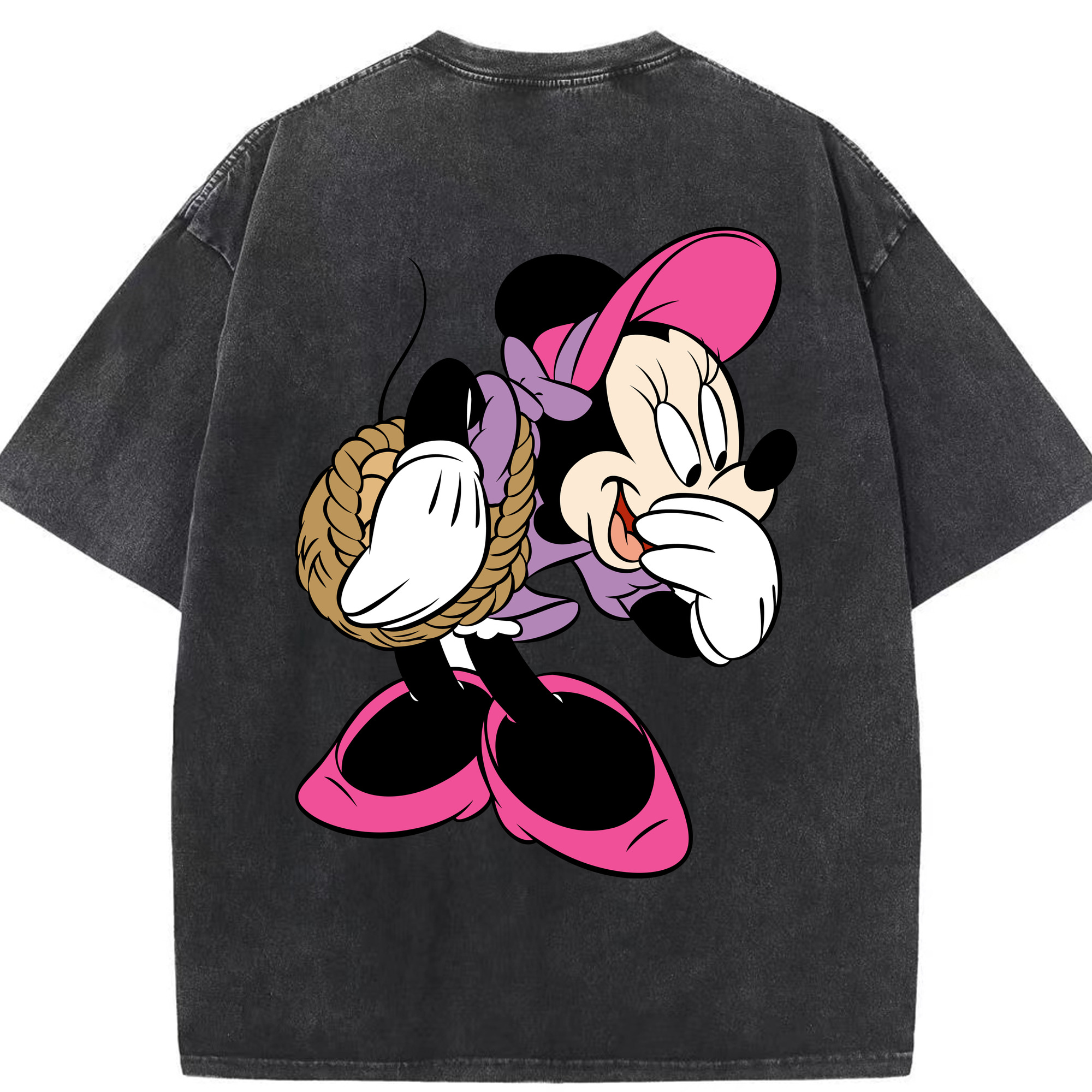 （画像用） ミッキーマウス Mickey Mouse 綿100% ヴィンテージ風 半袖Tシャツ（背面プリント）