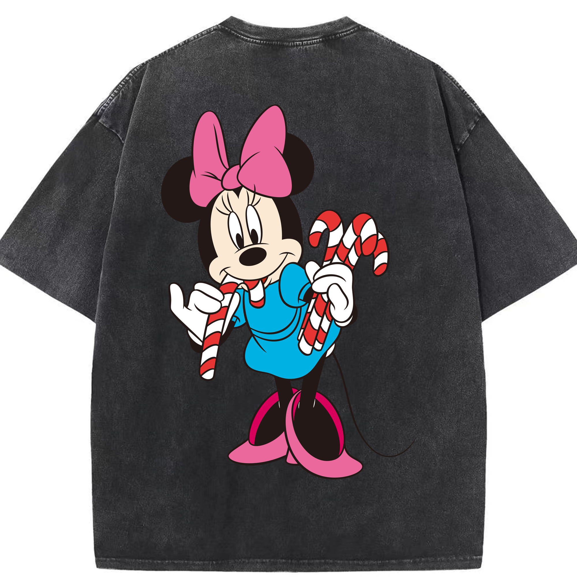 （画像用） ミッキーマウス Mickey Mouse 綿100% ヴィンテージ風 半袖Tシャツ（背面プリント）