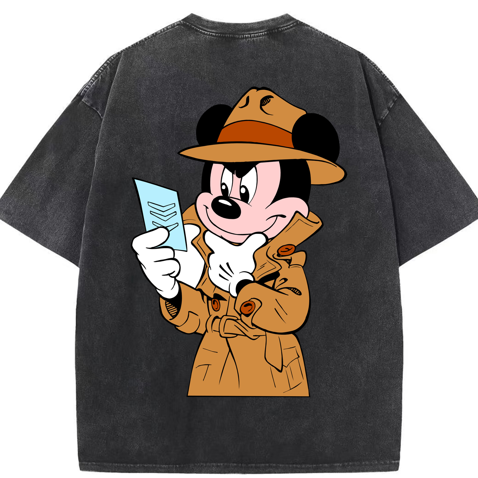 （画像用） ミッキーマウス Mickey Mouse 綿100% ヴィンテージ風 半袖Tシャツ（背面プリント）
