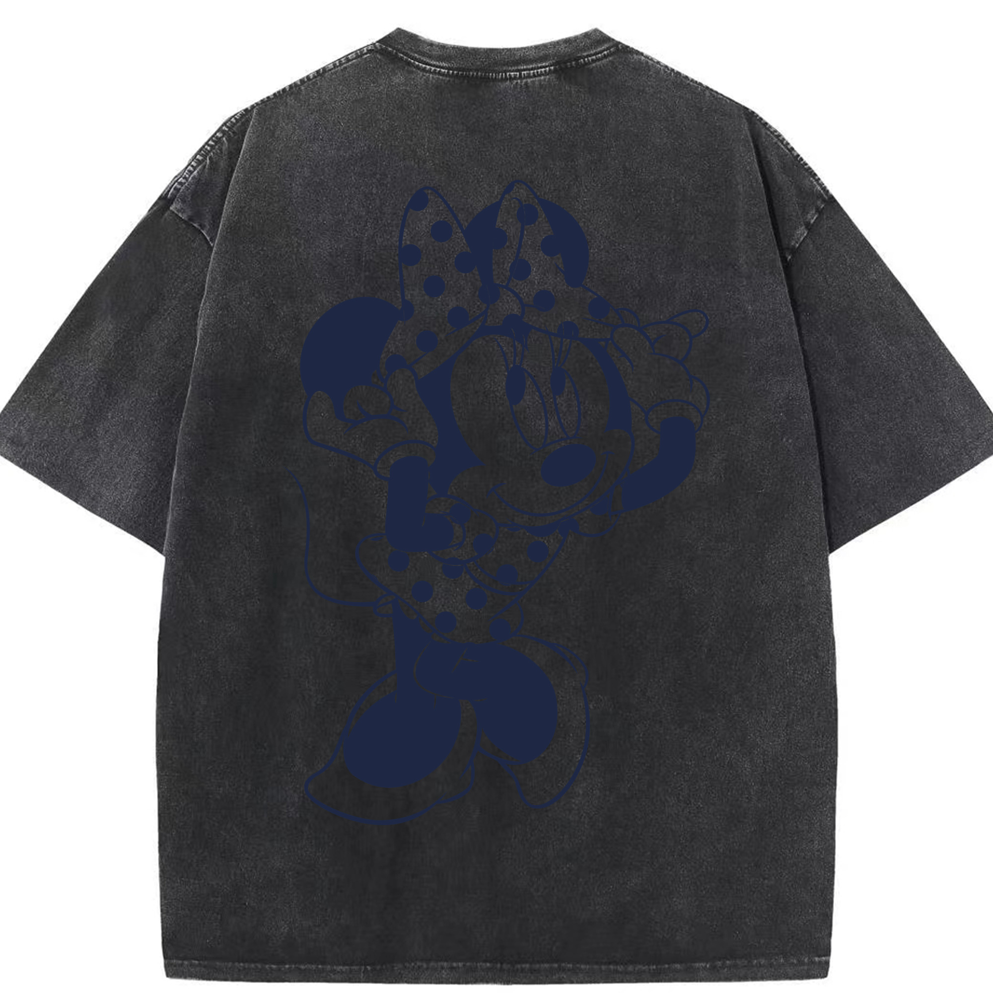 （画像用） ミッキーマウス Mickey Mouse 綿100% ヴィンテージ風 半袖Tシャツ（背面プリント）