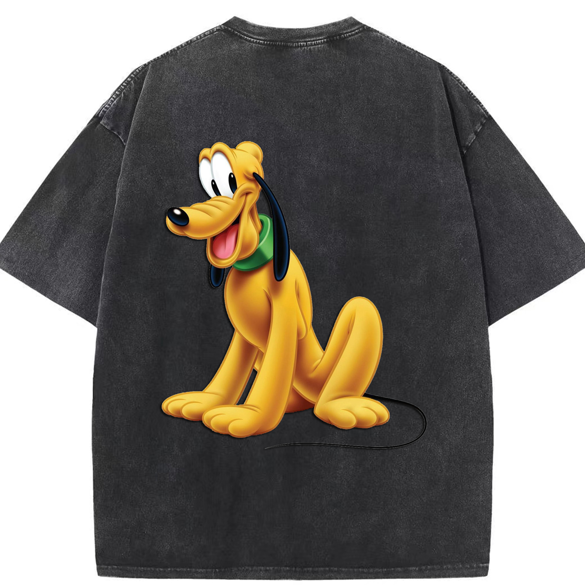 （画像用） ミッキーマウス Mickey Mouse 綿100% ヴィンテージ風 半袖Tシャツ（背面プリント）
