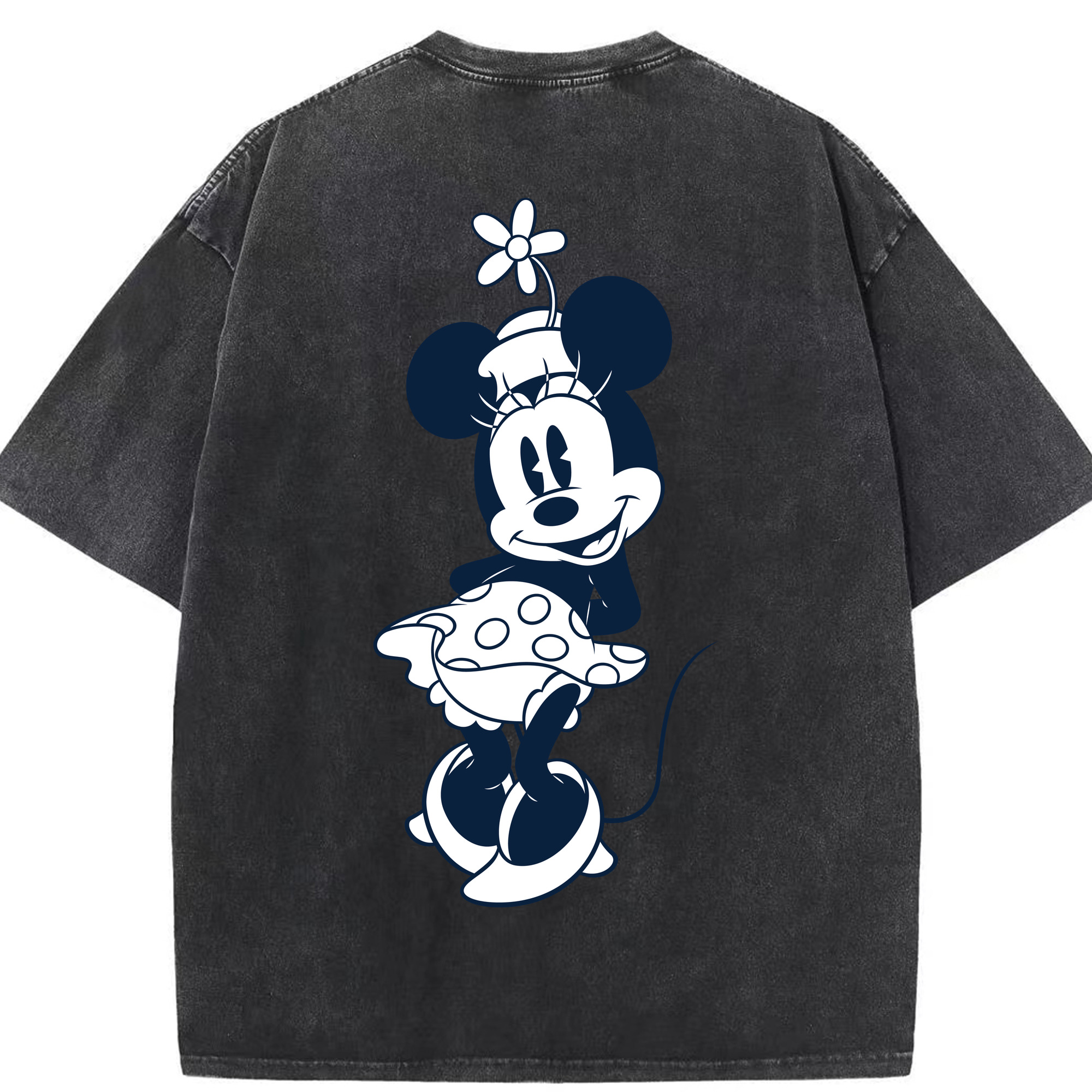 （画像用） ミッキーマウス Mickey Mouse 綿100% ヴィンテージ風 半袖Tシャツ（背面プリント）