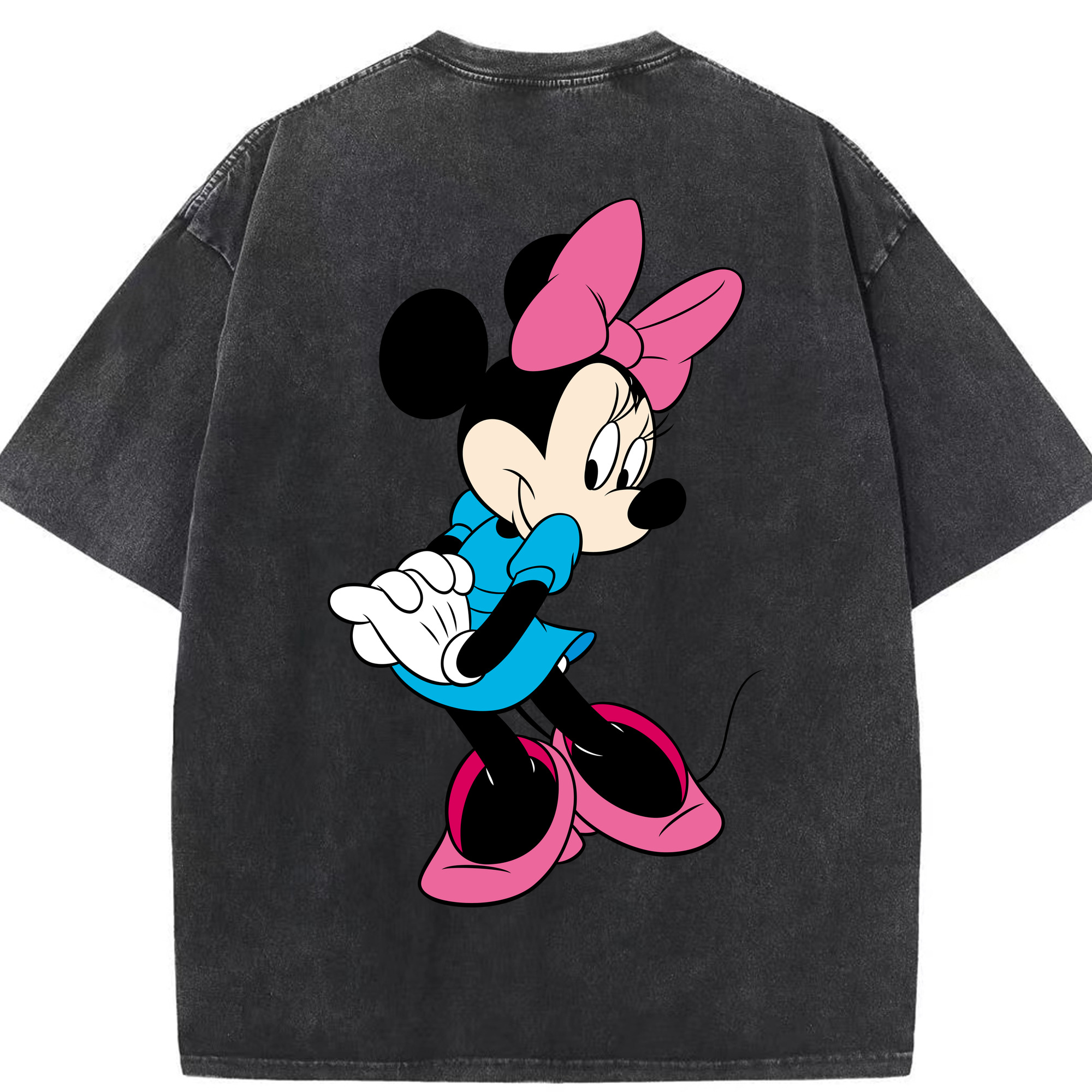 （画像用） ミッキーマウス Mickey Mouse 綿100% ヴィンテージ風 半袖Tシャツ（背面プリント）