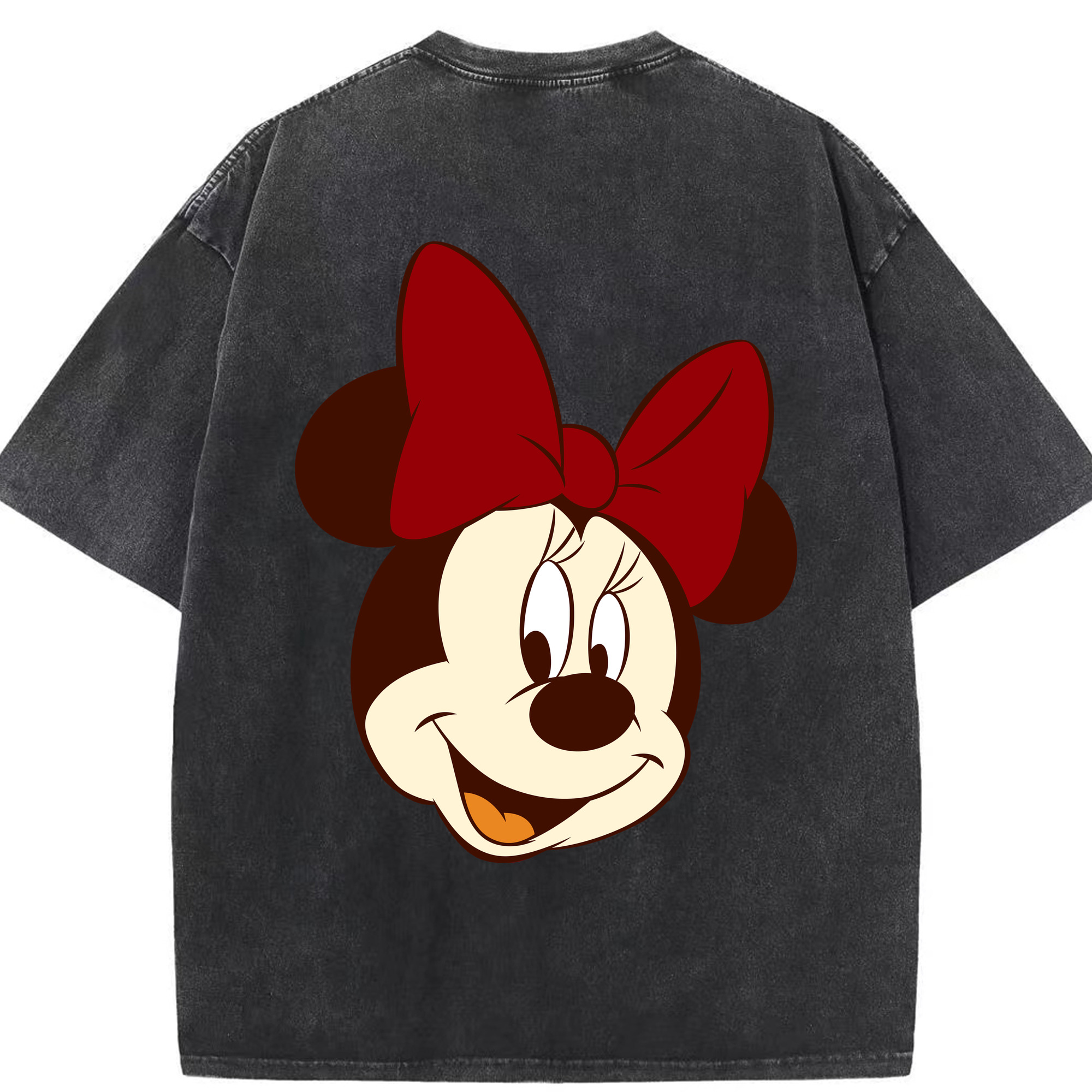 （画像用） ミッキーマウス Mickey Mouse 綿100% ヴィンテージ風 半袖Tシャツ（背面プリント）
