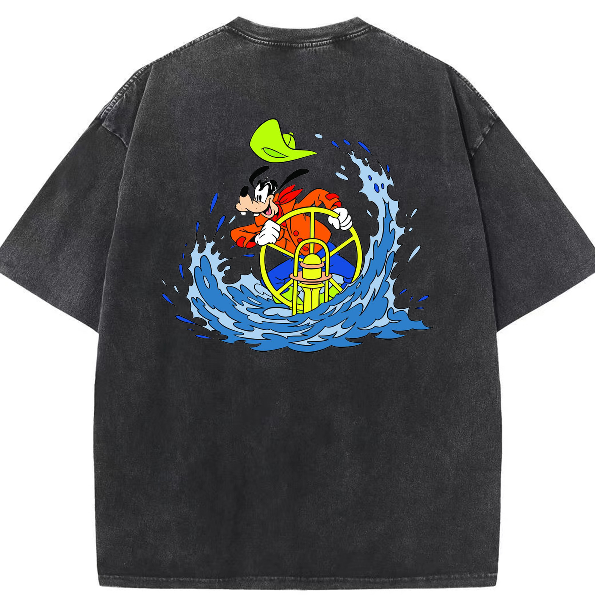 （画像用） ミッキーマウス Mickey Mouse 綿100% ヴィンテージ風 半袖Tシャツ（背面プリント）