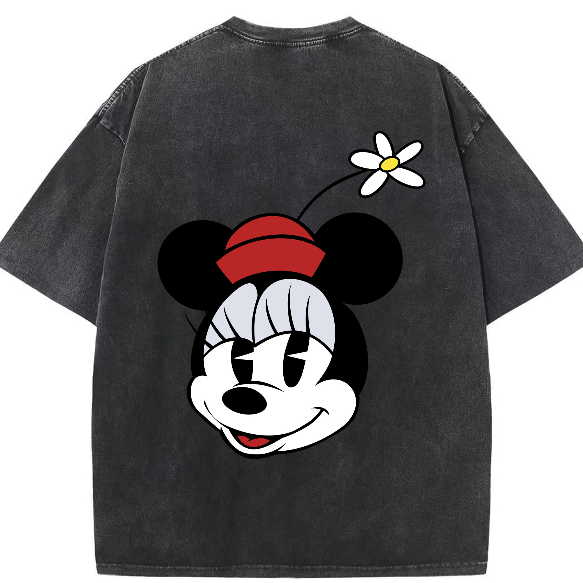 （画像用） ミッキーマウス Mickey Mouse 綿100% ヴィンテージ風 半袖Tシャツ（背面プリント）