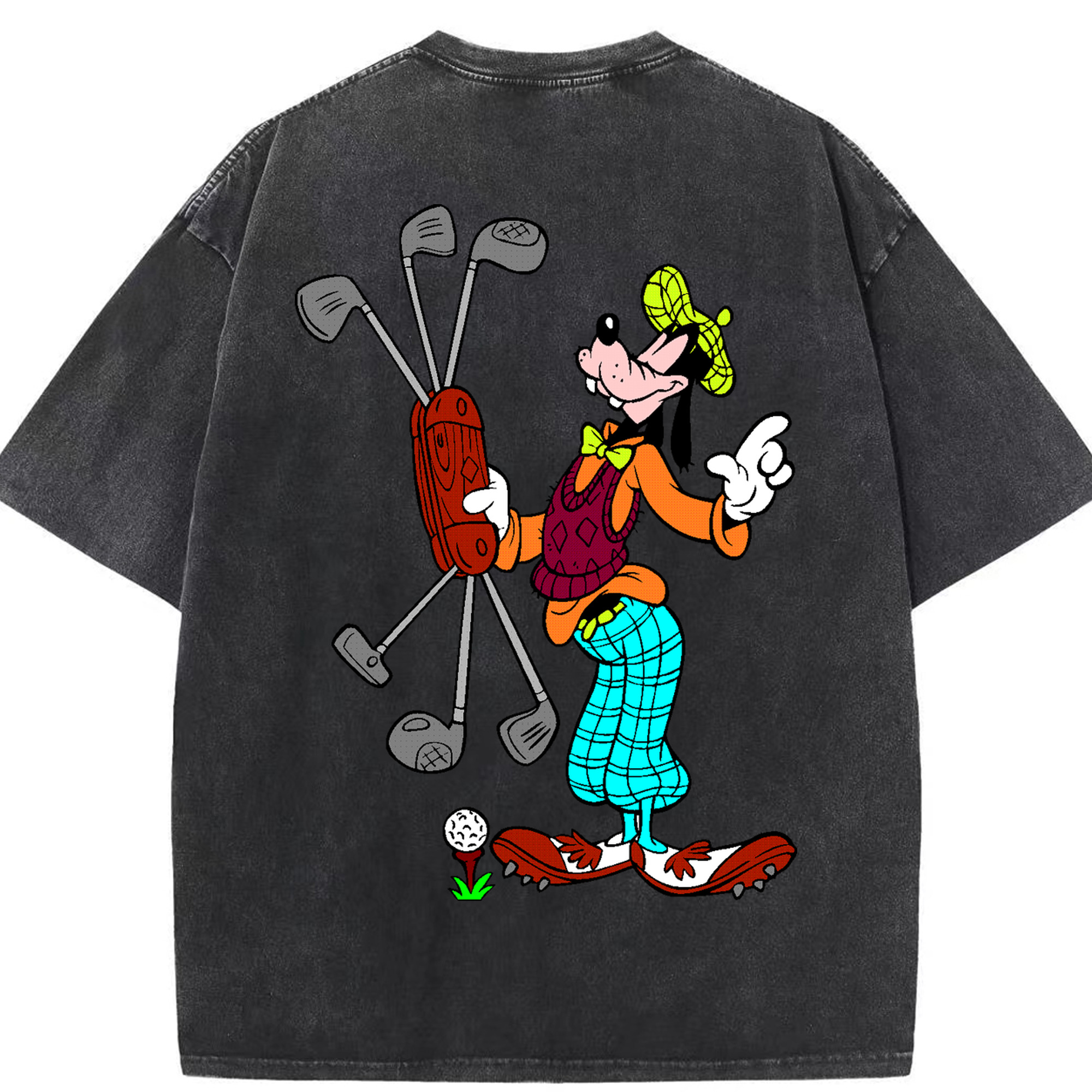 （画像用） ミッキーマウス Mickey Mouse 綿100% ヴィンテージ風 半袖Tシャツ（背面プリント）