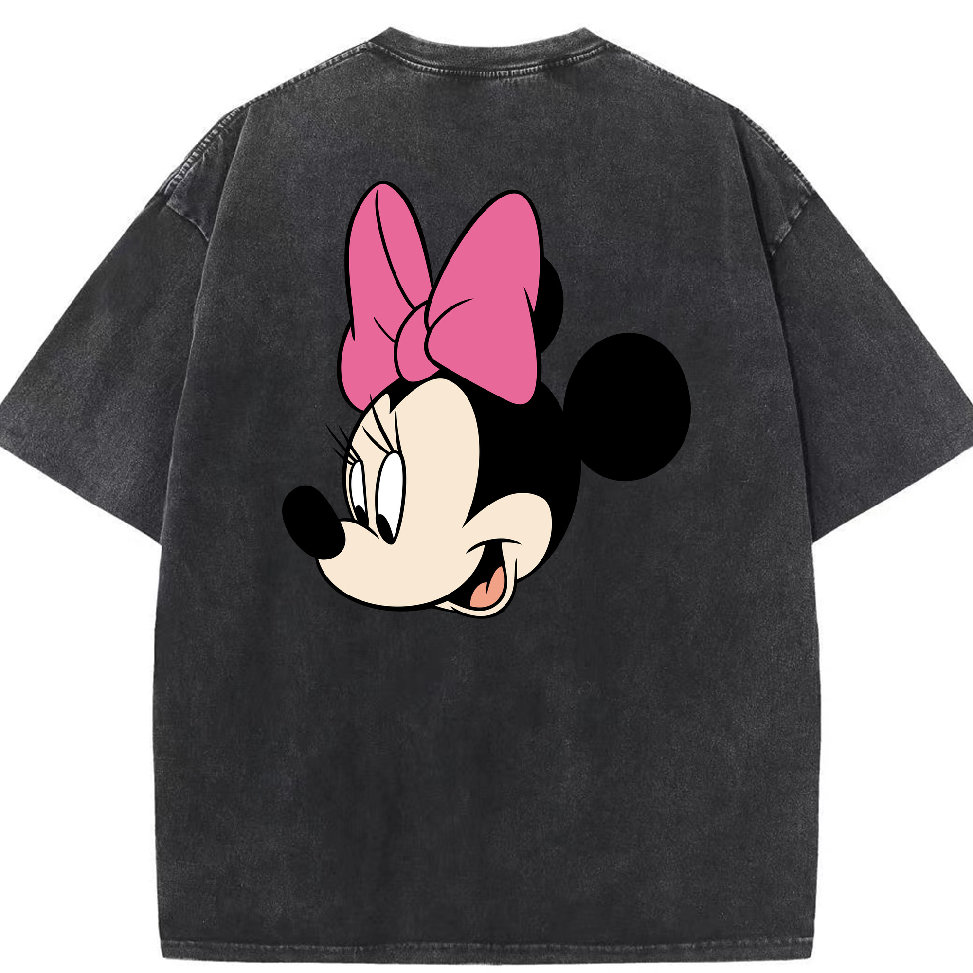 （画像用） ミッキーマウス Mickey Mouse 綿100% ヴィンテージ風 半袖Tシャツ（背面プリント）