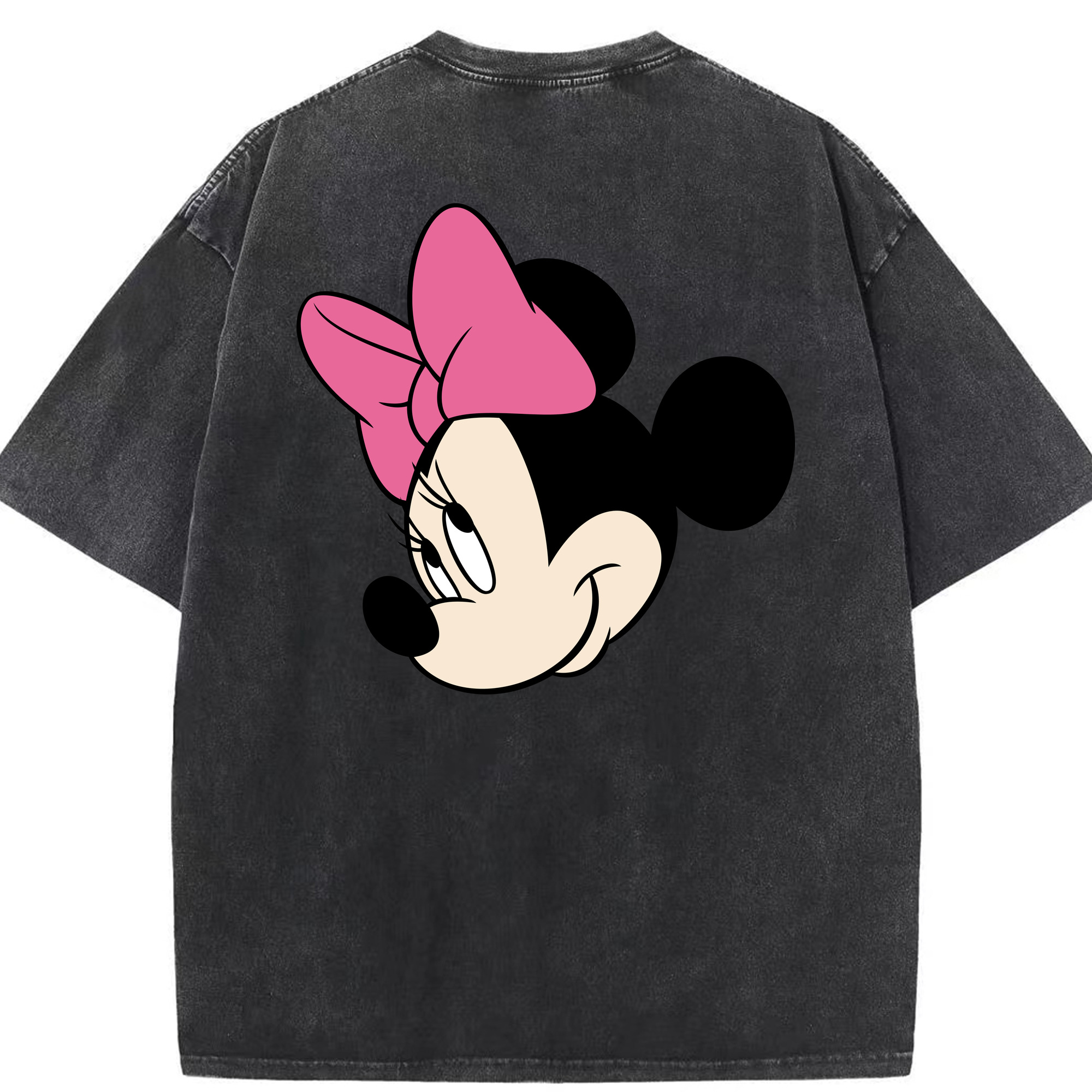 （画像用） ミッキーマウス Mickey Mouse 綿100% ヴィンテージ風 半袖Tシャツ（背面プリント）