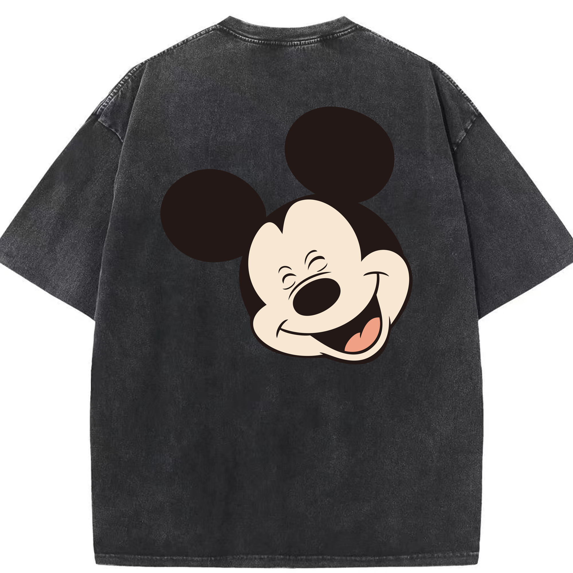 （画像用） ミッキーマウス Mickey Mouse 綿100% ヴィンテージ風 半袖Tシャツ（背面プリント）
