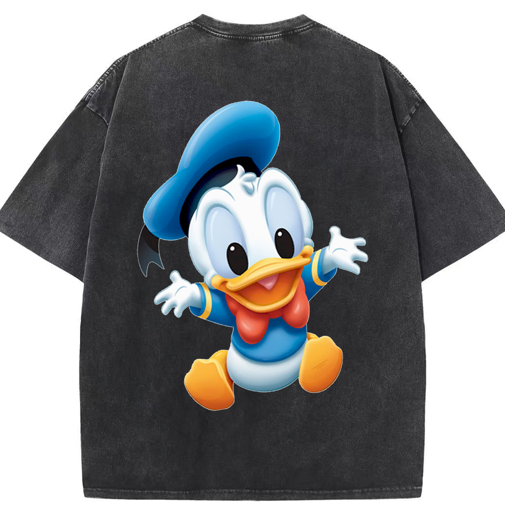 （画像用） ミッキーマウス Mickey Mouse 綿100% ヴィンテージ風 半袖Tシャツ（背面プリント）