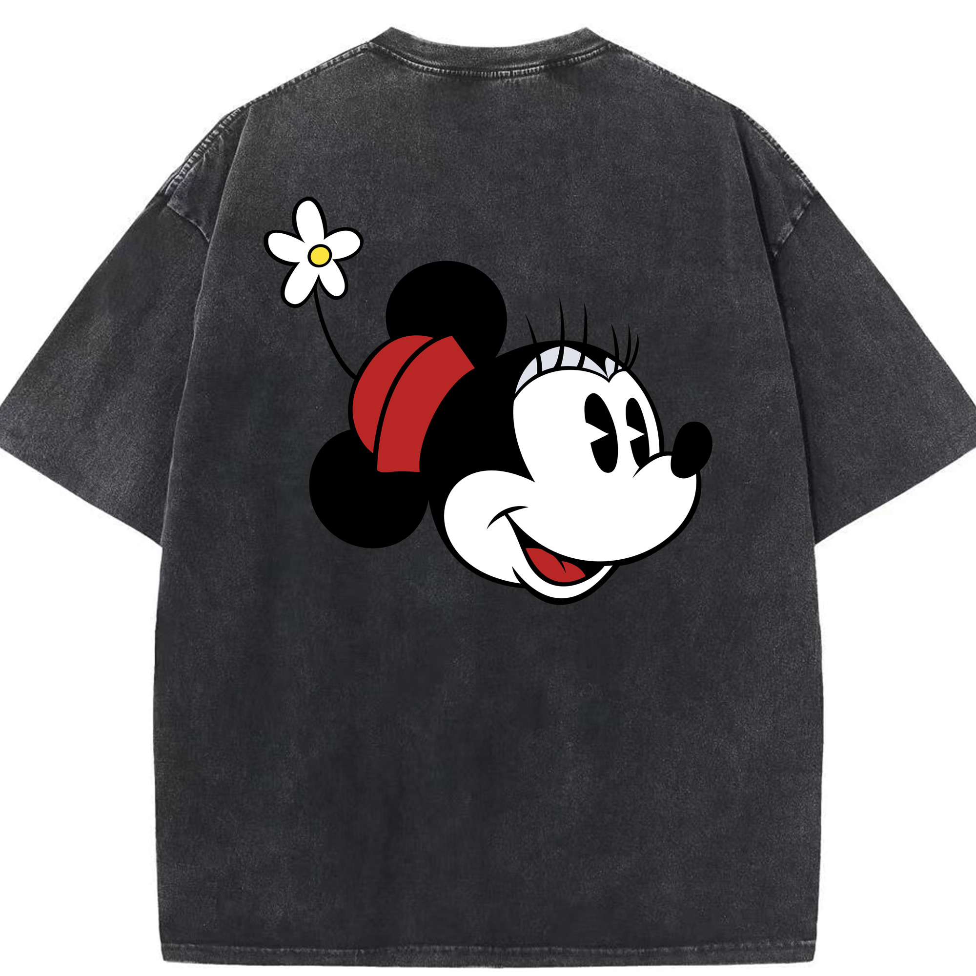 （画像用） ミッキーマウス Mickey Mouse 綿100% ヴィンテージ風 半袖Tシャツ（背面プリント）