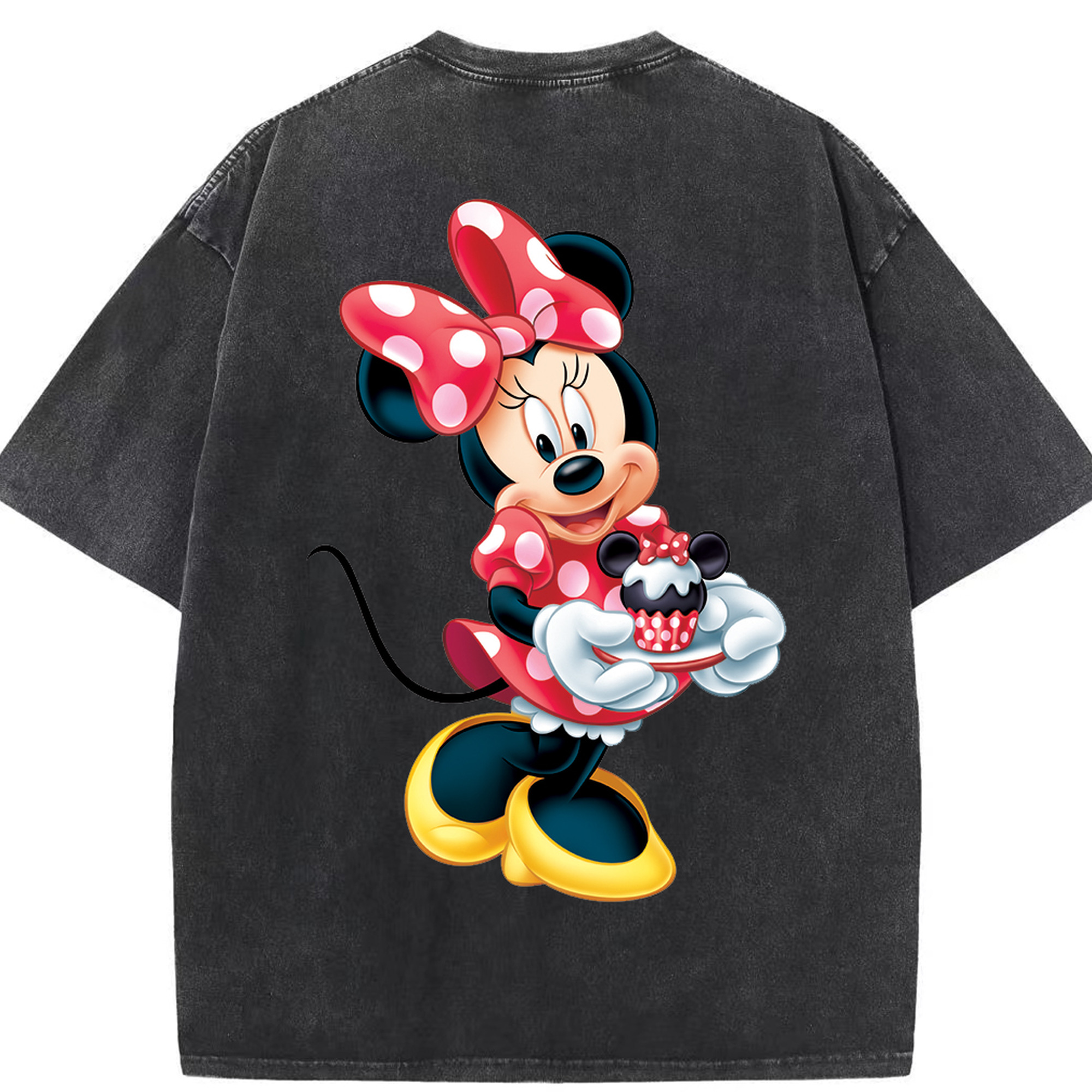 （画像用） ミッキーマウス Mickey Mouse 綿100% ヴィンテージ風 半袖Tシャツ（背面プリント）