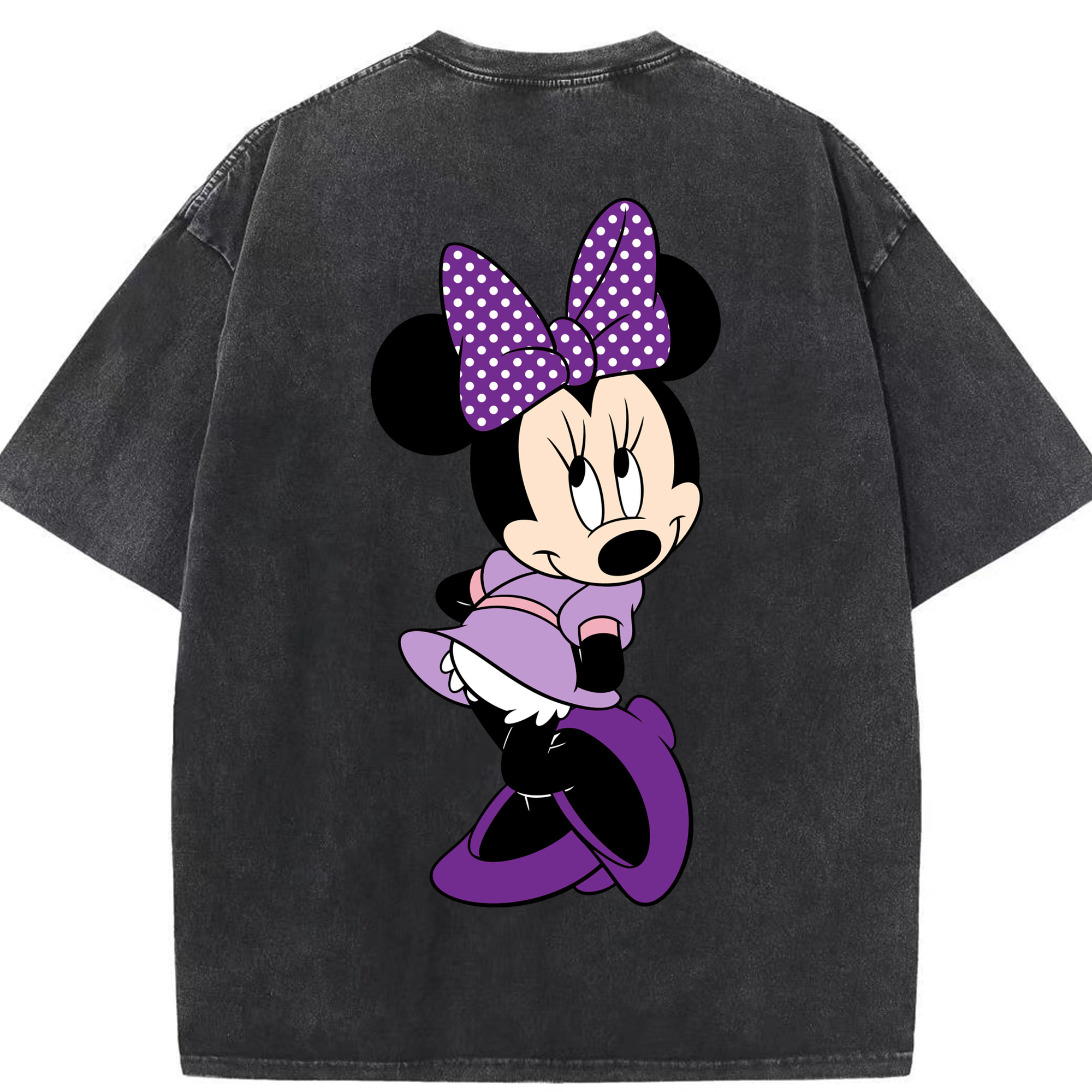 （画像用） ミッキーマウス Mickey Mouse 綿100% ヴィンテージ風 半袖Tシャツ（背面プリント）