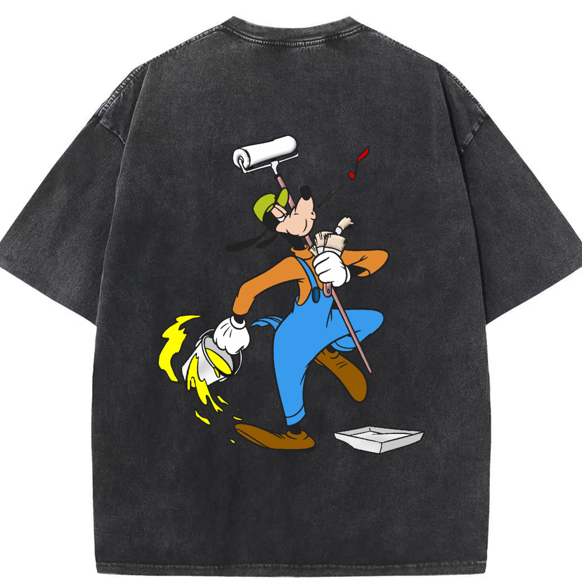 （画像用） ミッキーマウス Mickey Mouse 綿100% ヴィンテージ風 半袖Tシャツ（背面プリント）