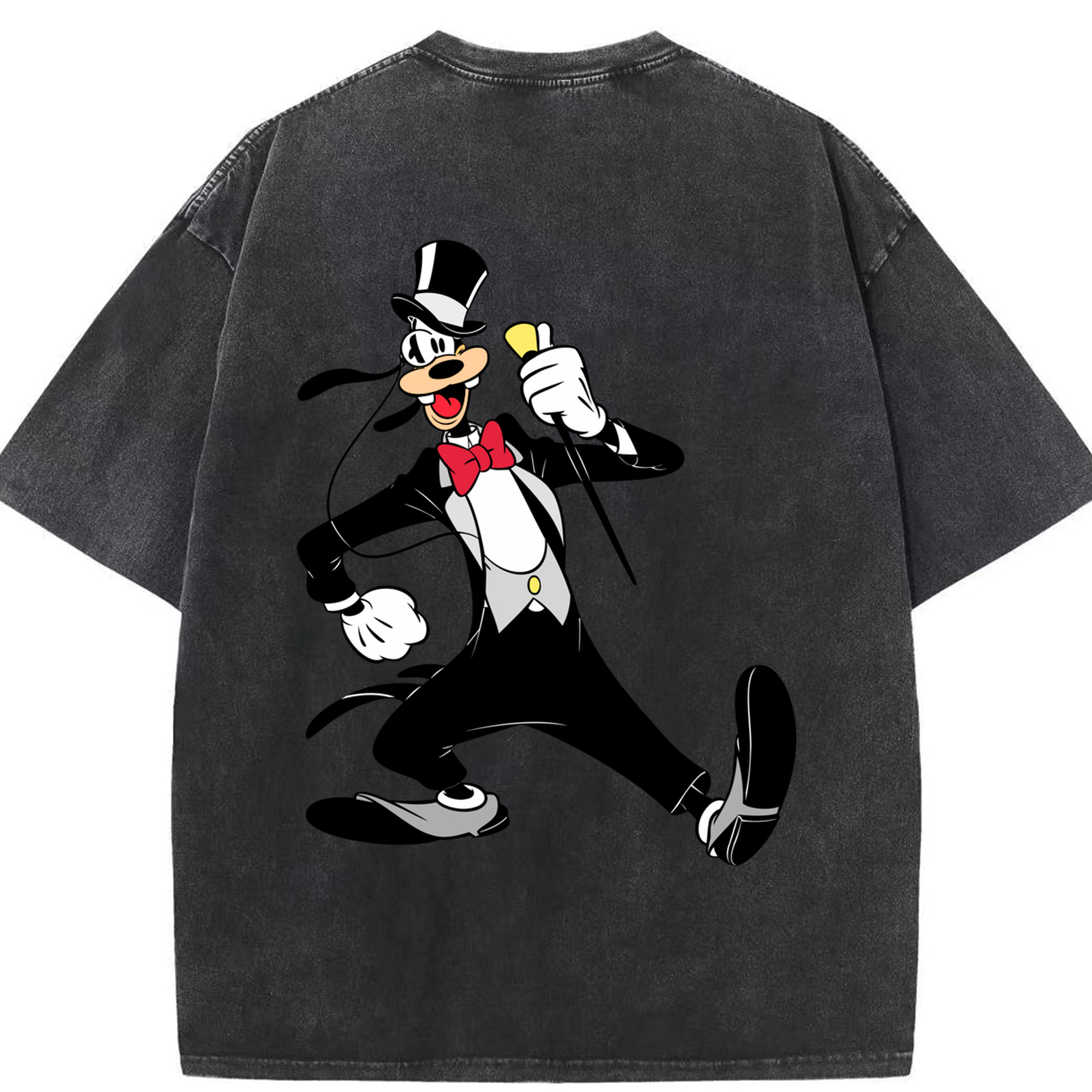 （画像用） ミッキーマウス Mickey Mouse 綿100% ヴィンテージ風 半袖Tシャツ（背面プリント）