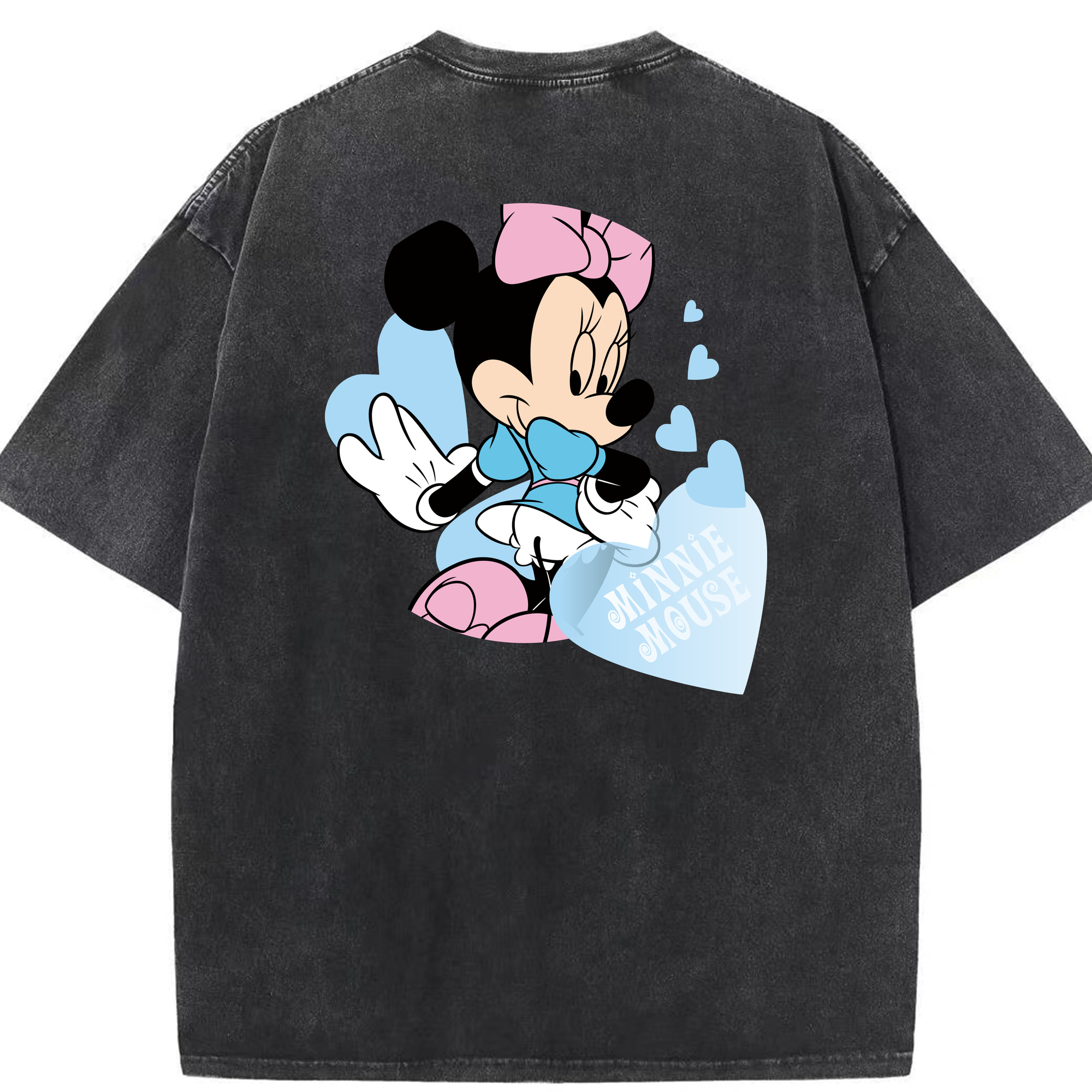 （画像用） ミッキーマウス Mickey Mouse 綿100% ヴィンテージ風 半袖Tシャツ（背面プリント）
