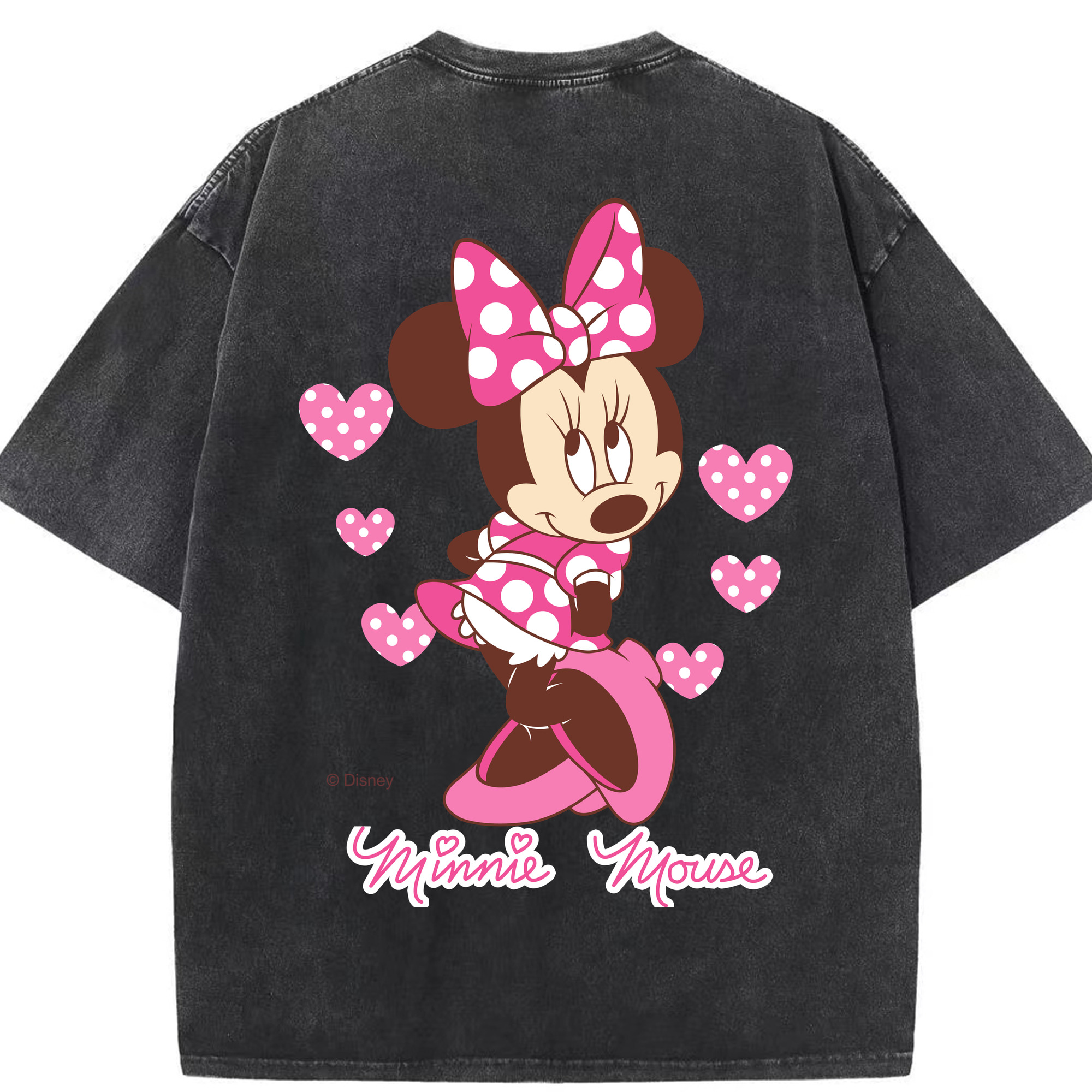 （画像用） ミッキーマウス Mickey Mouse 綿100% ヴィンテージ風 半袖Tシャツ（背面プリント）